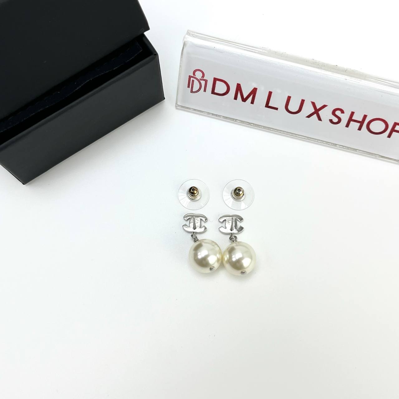 Chanel CC Pearl Drop Earings SHW 