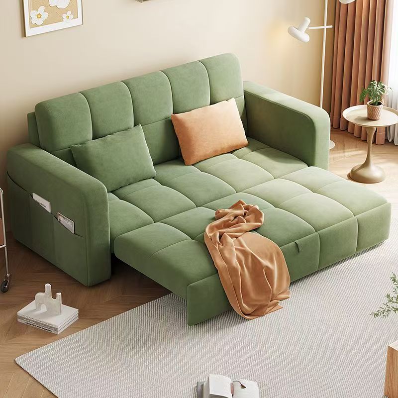 (樂家mall)摺疊梳化床 絨布沙發 抽拉沙發床 多人位梳化 多功能梳化 Sofa bed