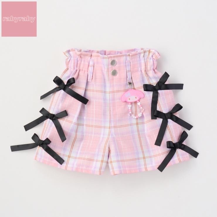 🇯🇵限量預訂 日本直送🇯🇵My Melody串珠吊墜絲帶格紋短褲