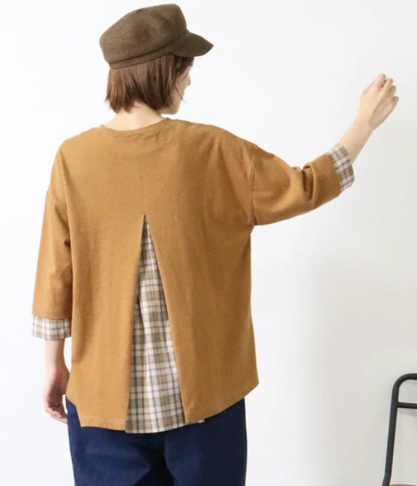 日牌Cloudnine 格紋拼接上衣