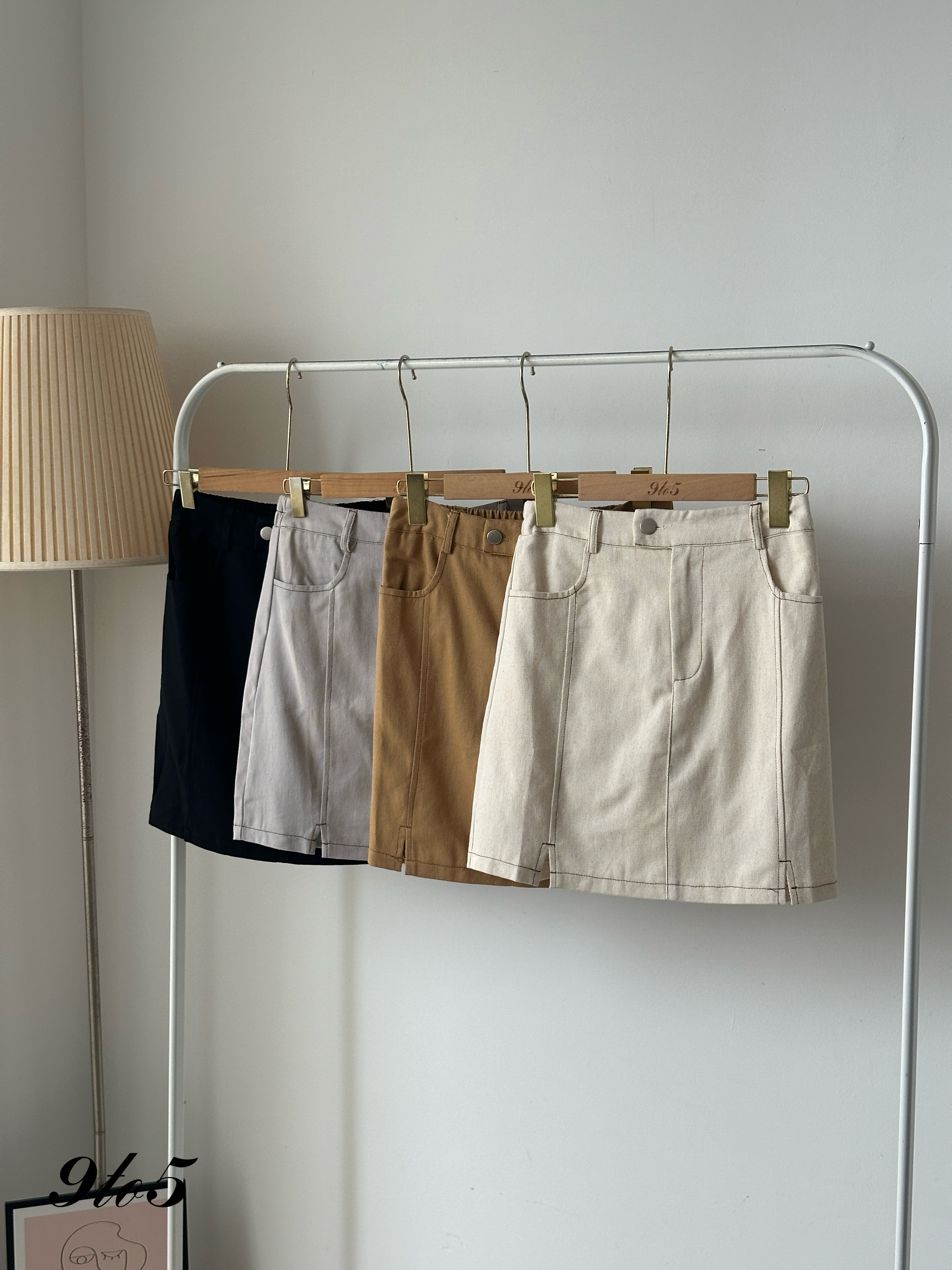 S1821 A Line Short Skirt - 4 Colors 