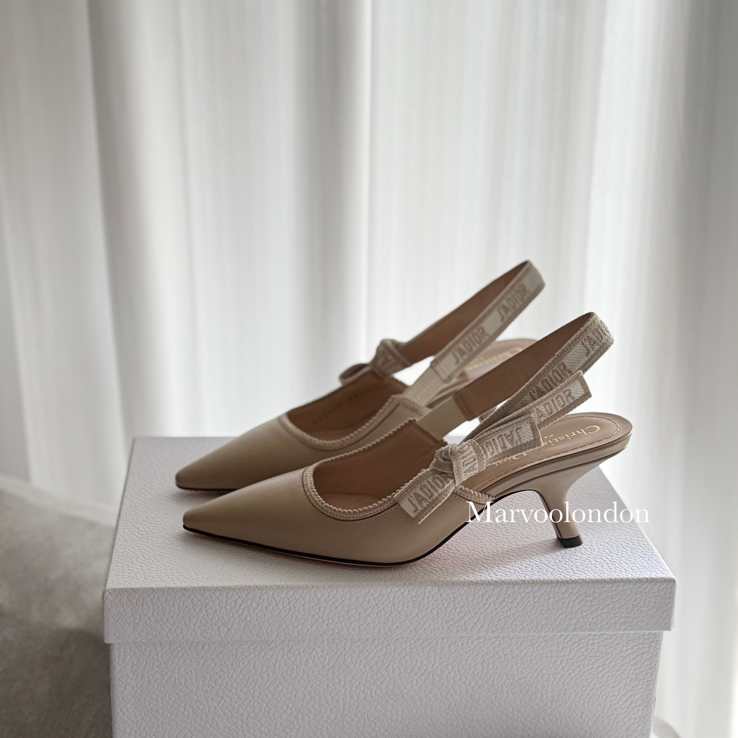 限時優惠 ✨訂貨📮經典款🩷DIOR J'Adior 3.5cm Slingback  Size 39/41 Color : powder beige