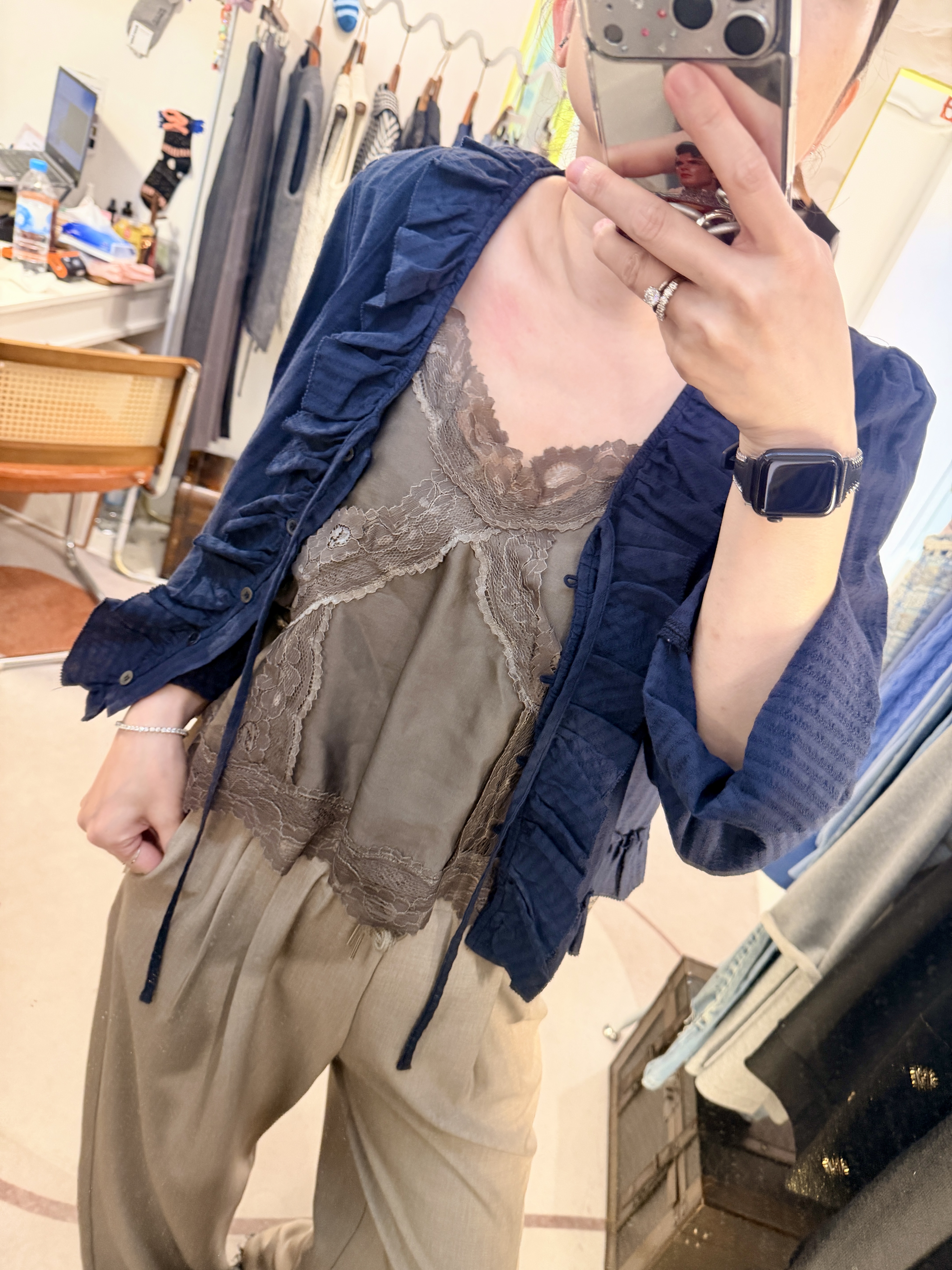 Ruffle soft cotton shirt 