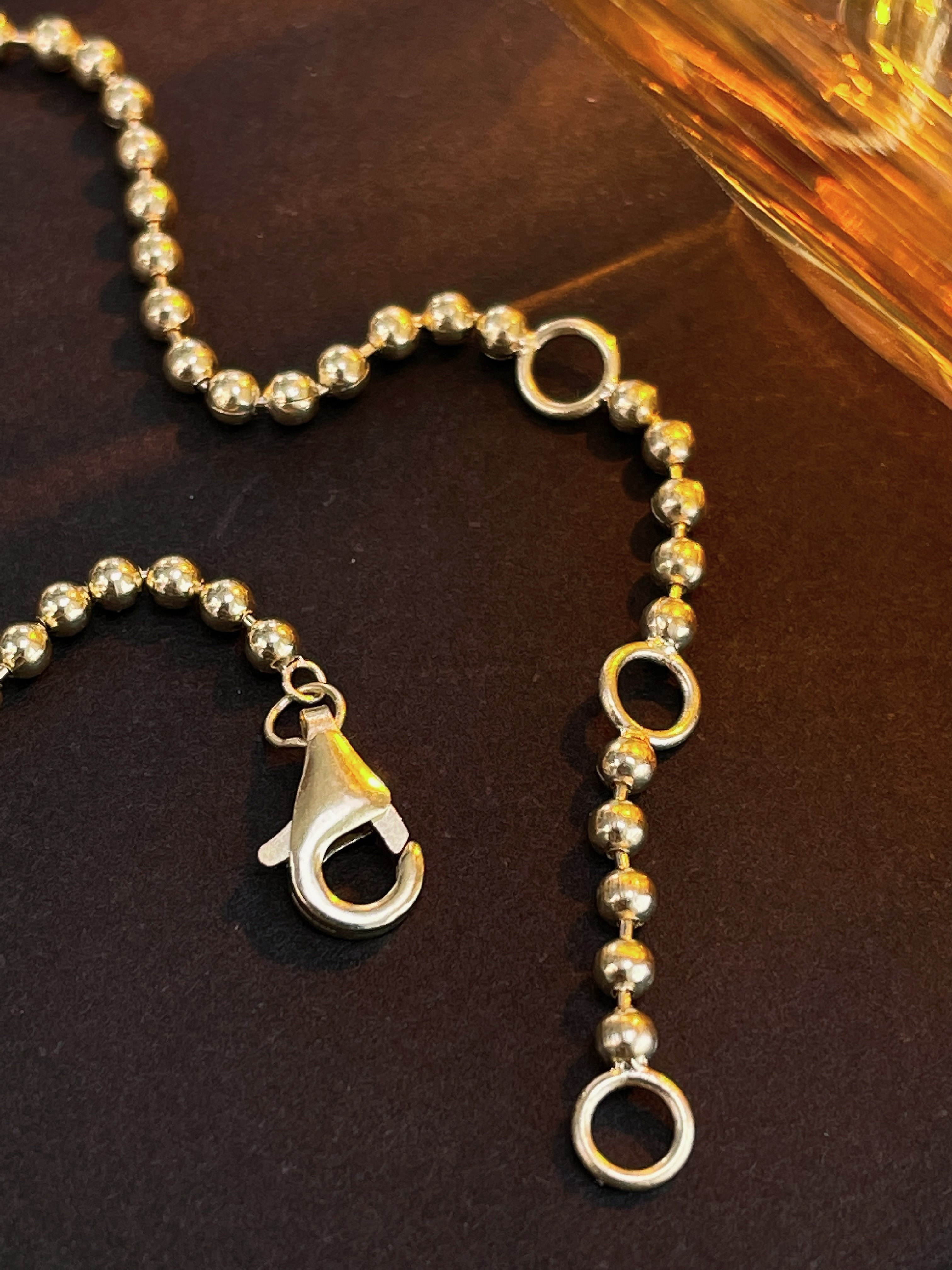 Diamond Gold Bead Bracelet N240259