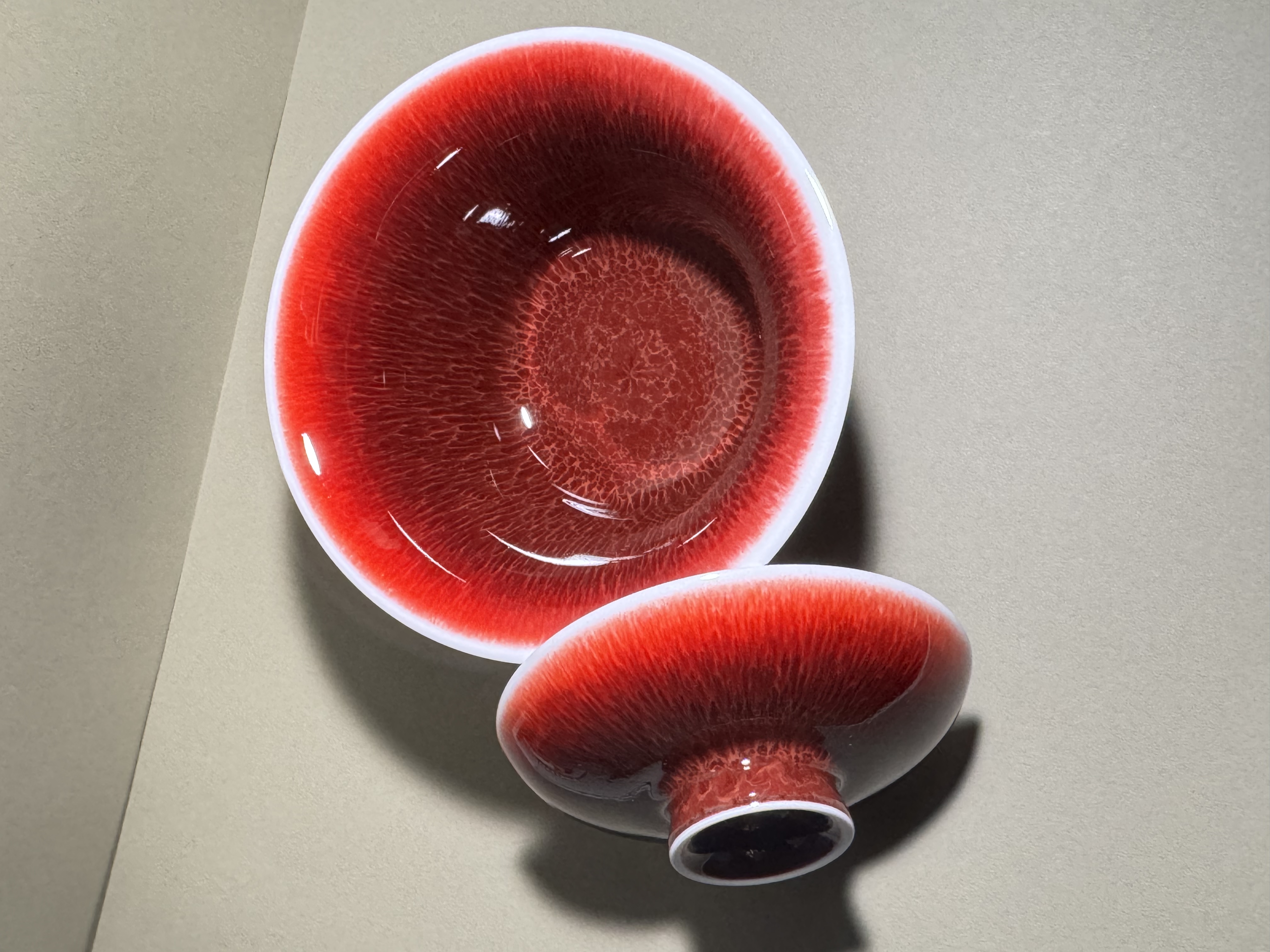 景德鎮陶瓷｜郎窯紅泡茶蓋碗