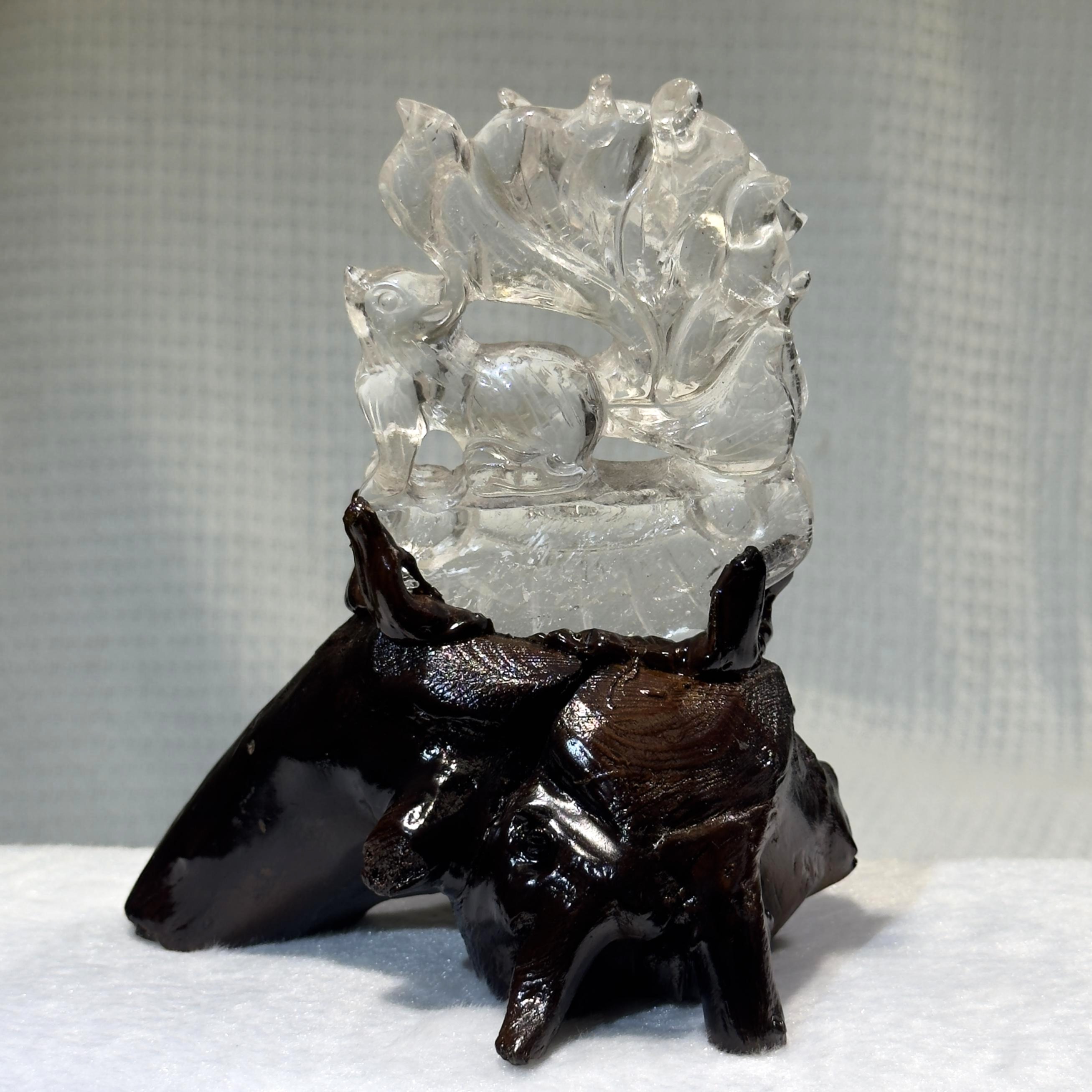 白水晶九尾狐 (連座) #1