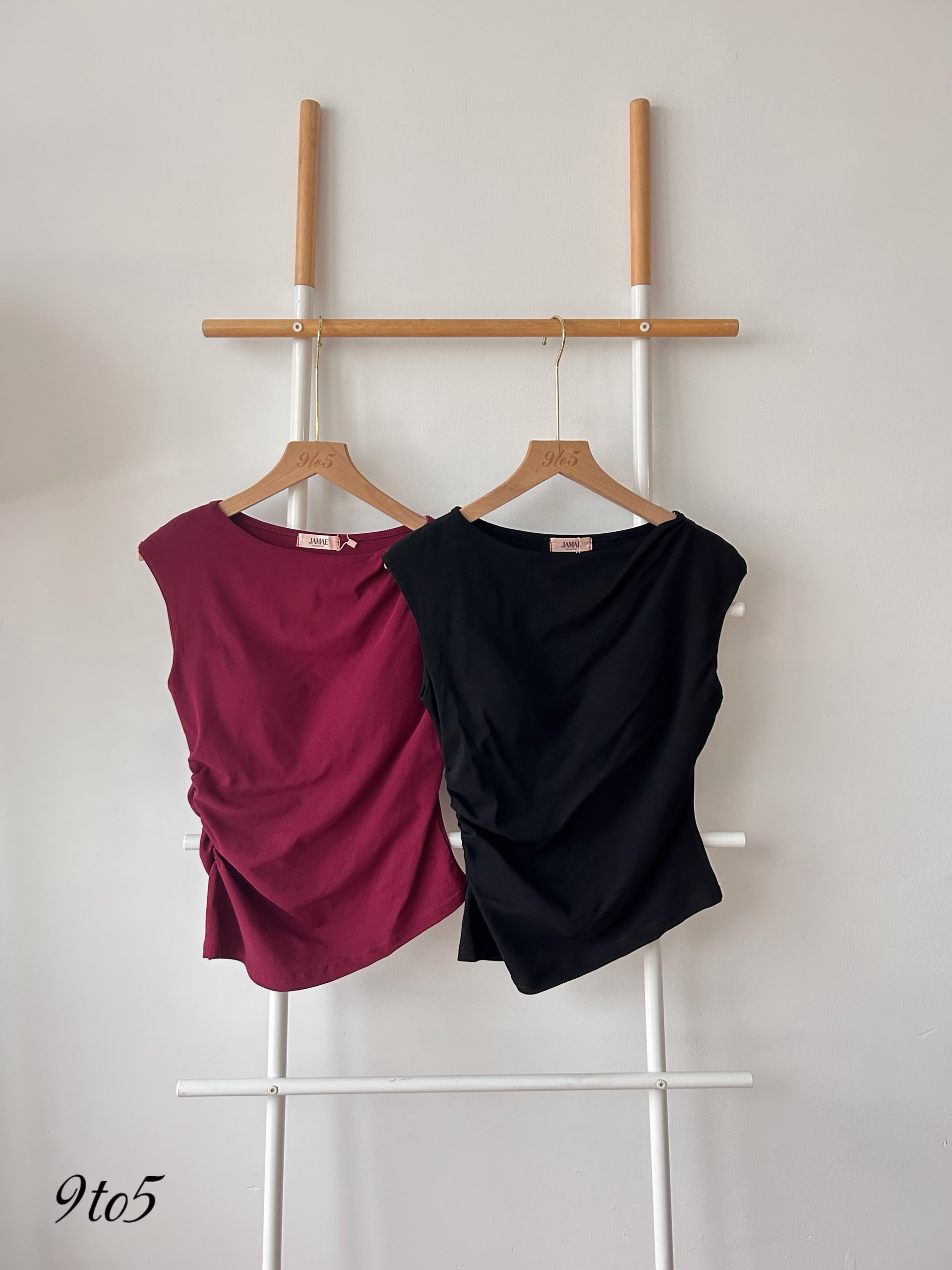 T4392 Sleeveless Ruched bra top - 4 colors
