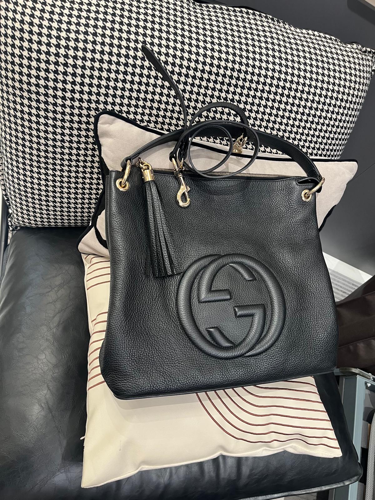 Gucci Calfskin Soho 2Way Bag 536194 黑色牛皮hobo,100%Authentic ,98%new✅塵袋