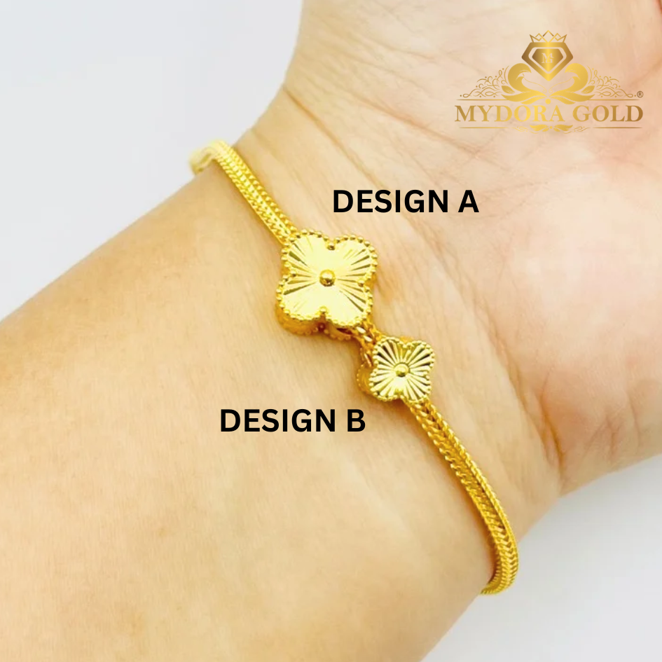 MYDORA Bead Clover Full Gold (5G) l EMAS 916/22K