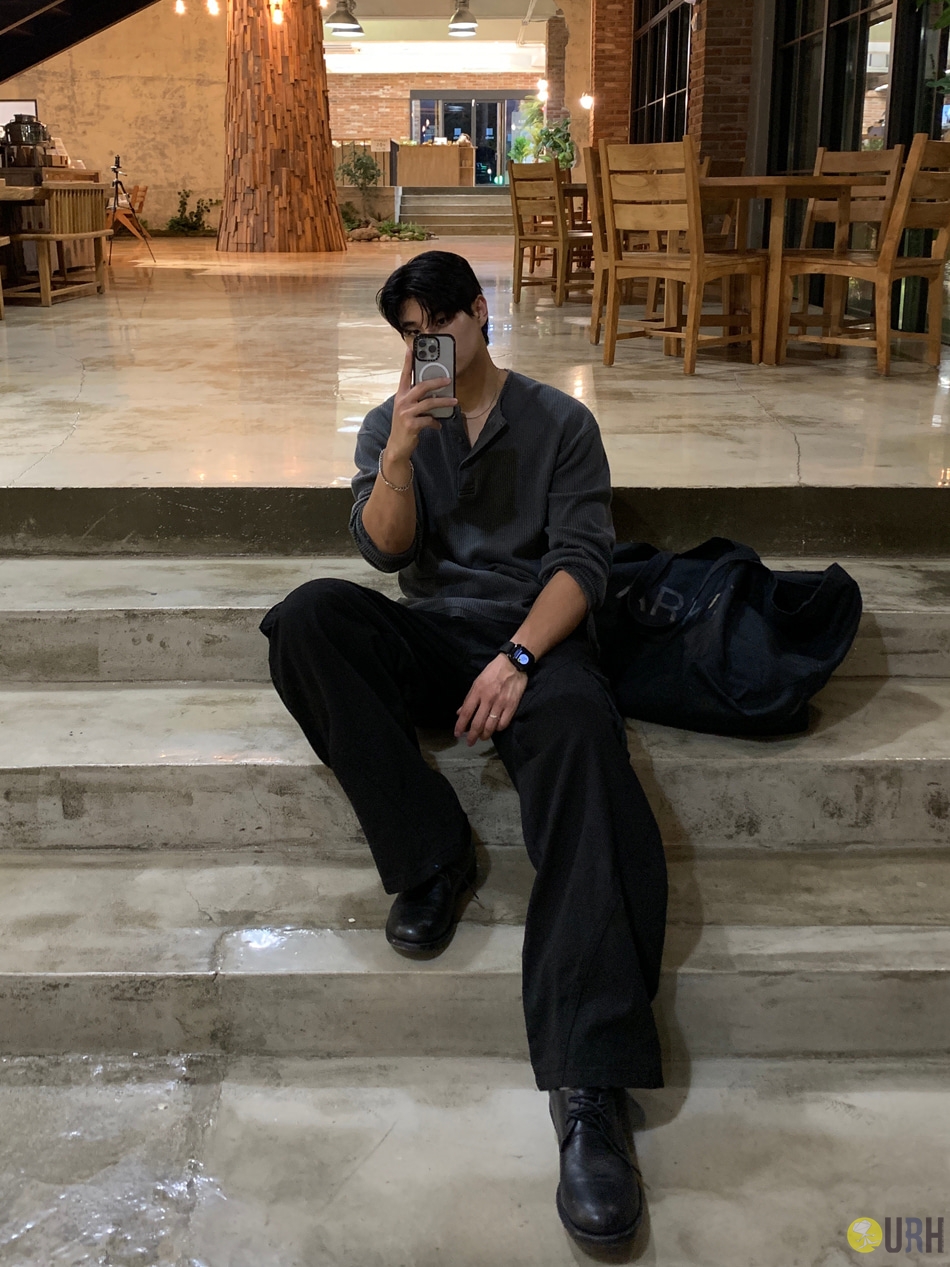 【100%保證韓國直送】立體拼接斜紋剪裁寬鬆洗水工裝褲 👖 [2 color] RL114466