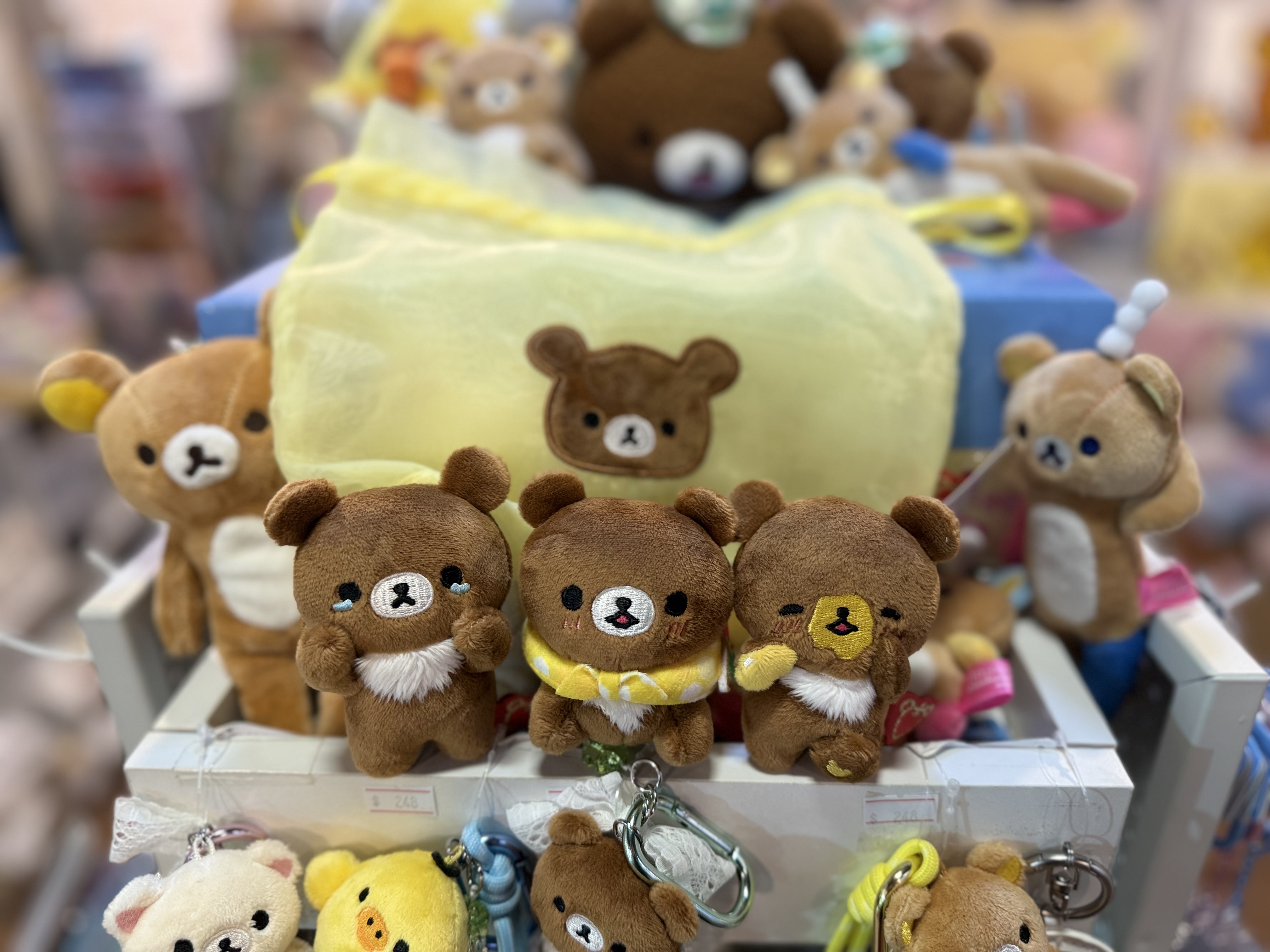 《現貨》全新日本小熊10週年紀念巡迴pop up店限定小熊探險隊系列3隻手玉連索袋套裝