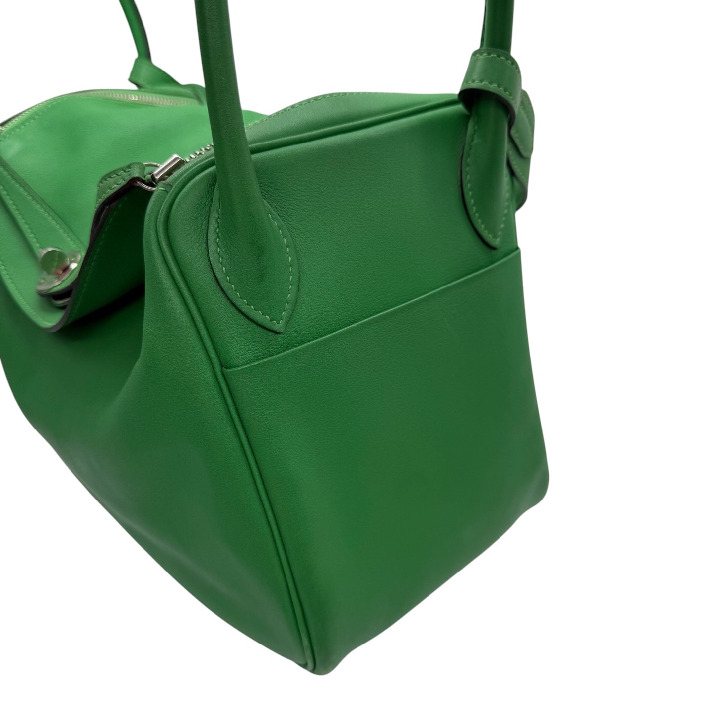 Pre-Owned HERMES Lindy30 / Stamp 框R 竹子綠 / Product Code: 071201