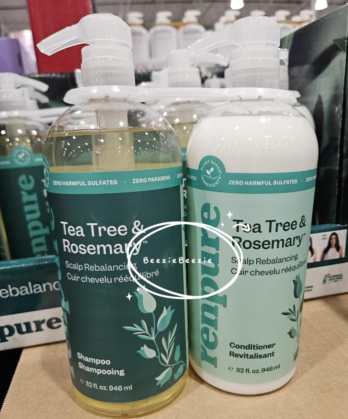 (預購 - 6月6號截單) Renpure 茶樹迷迭香平衡頭皮洗頭水+ 護髮素套裝 (946ml x 2)
