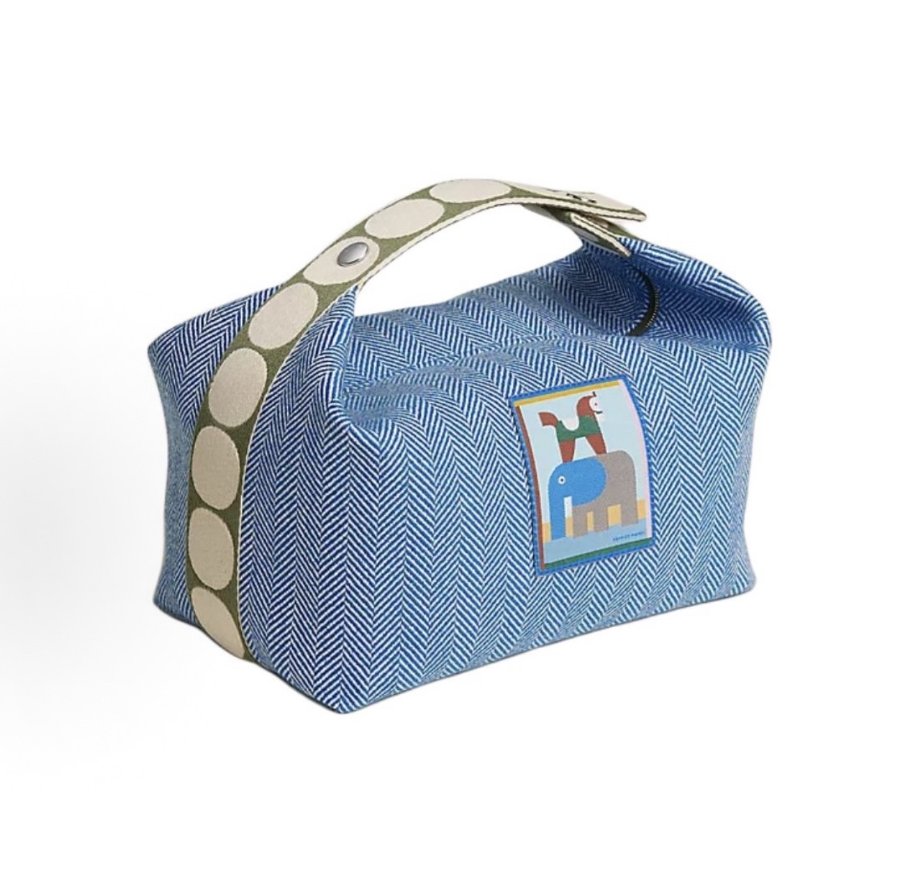 全新HERMES飯盒包Bride-A Brac 26大尺寸藍色