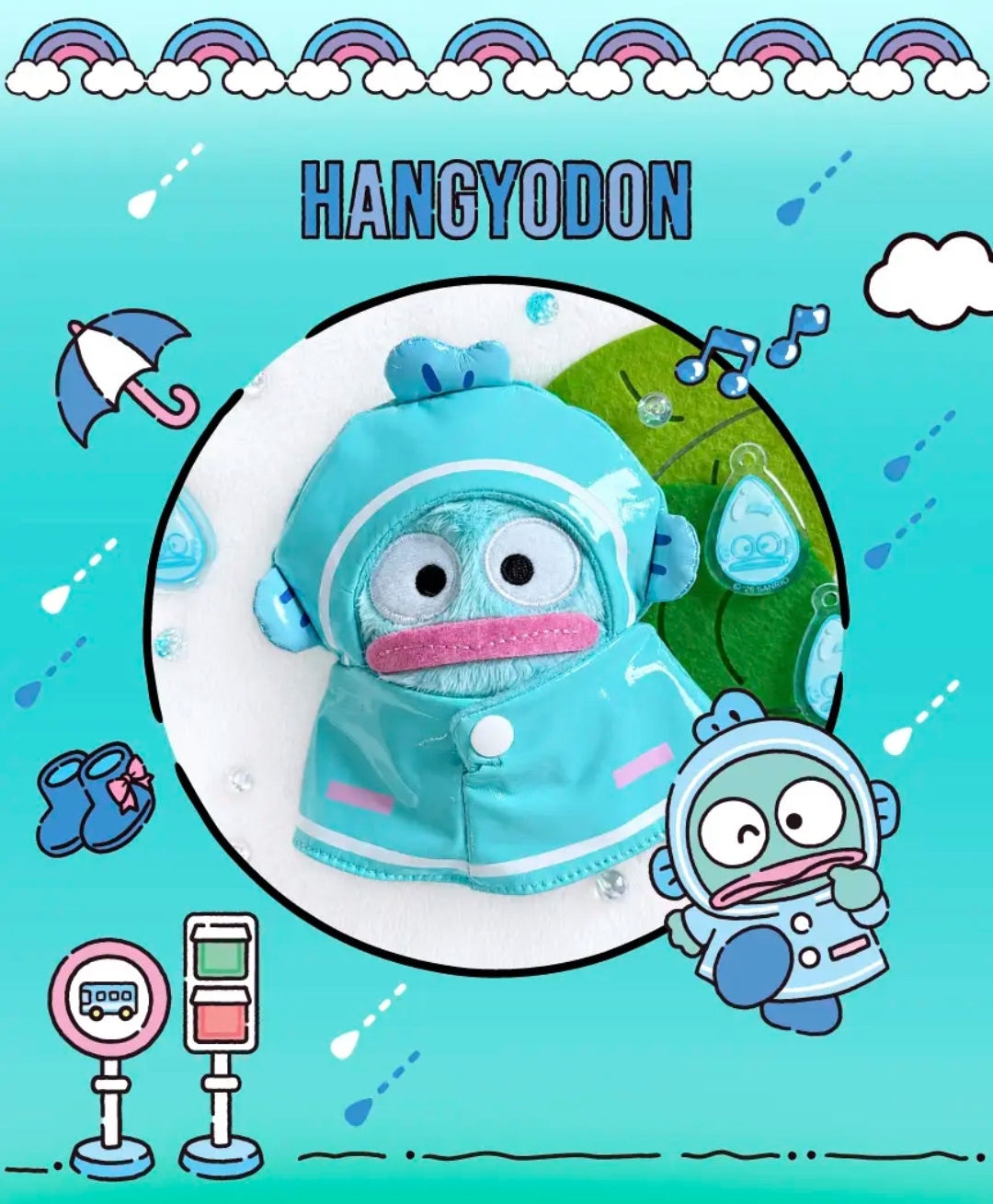 [ 韓國 Sanrio ]  Olive Young x Sanrio Rainy Day 雨天公仔系列