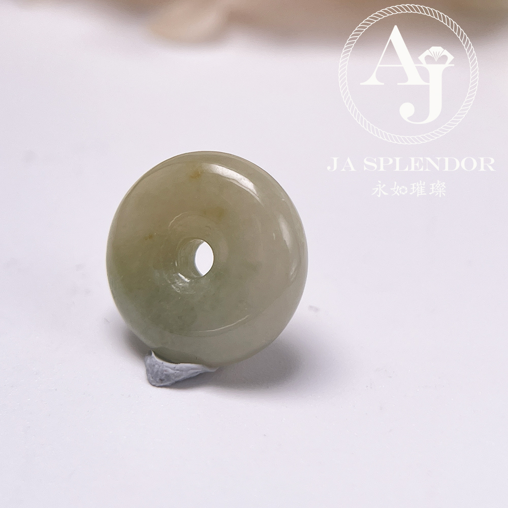 JN-493 天然翡翠A玉 秋香黃小平安扣