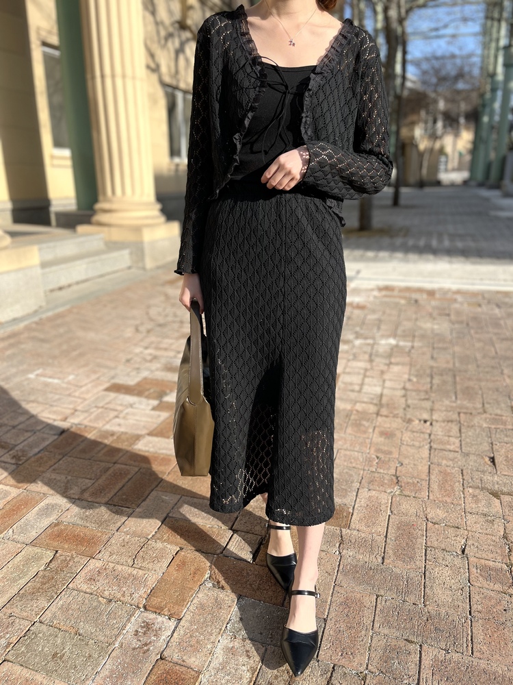 The Lacie Cardigan Set (Black)