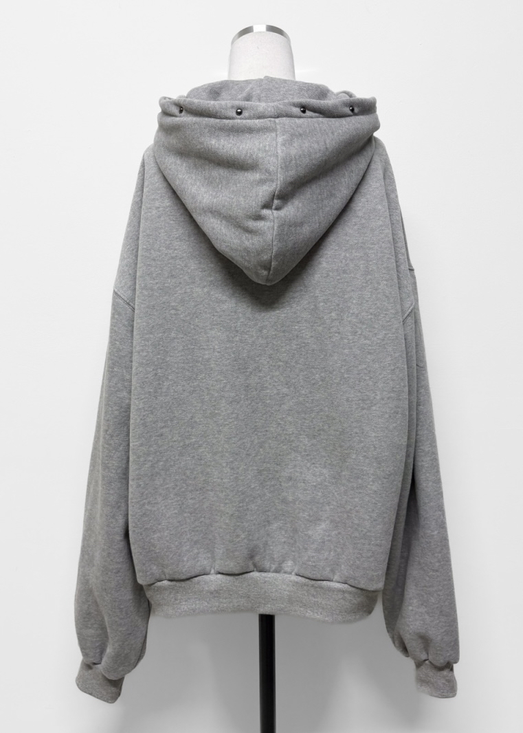 Studded Oversized Fleece Hoodie