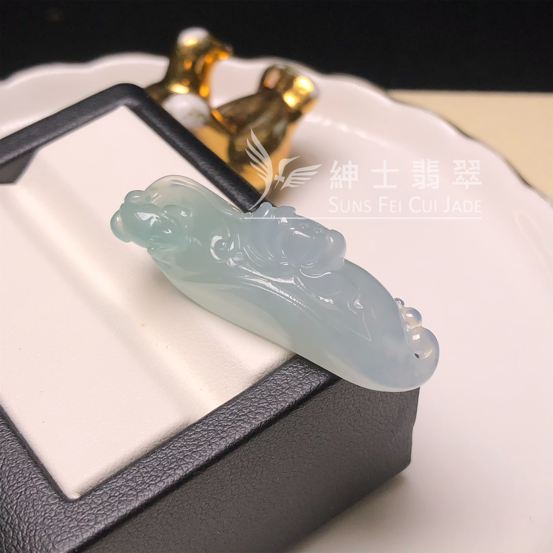 YK00164 糯冰蓮花吊墜 