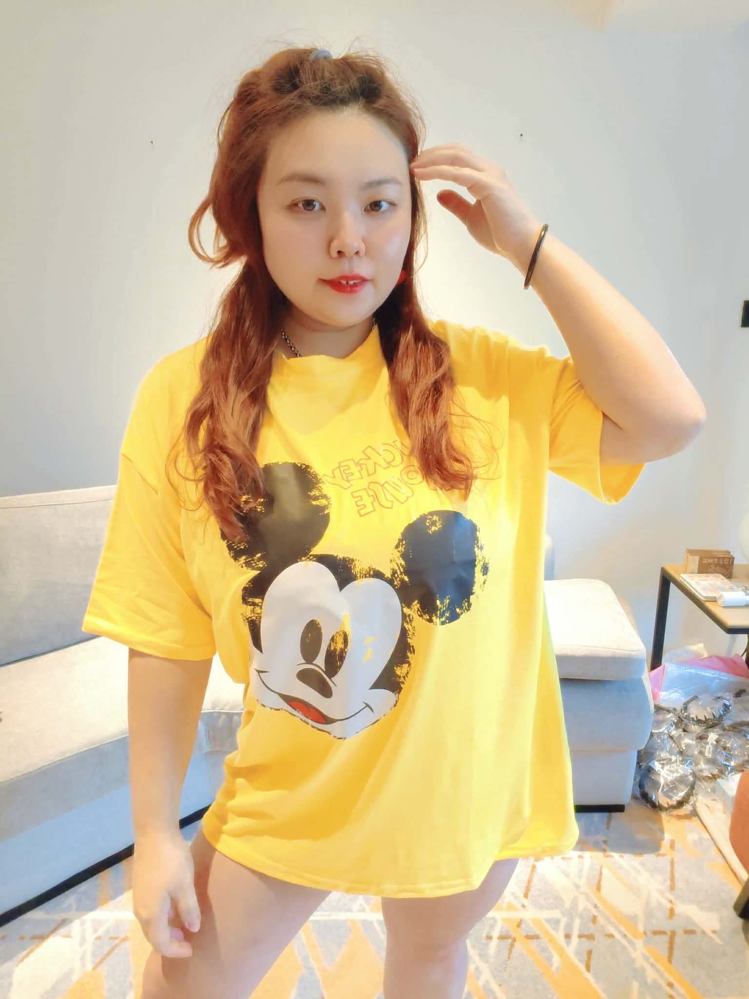 YPD07 E28 大头米奇个性图腾上衣