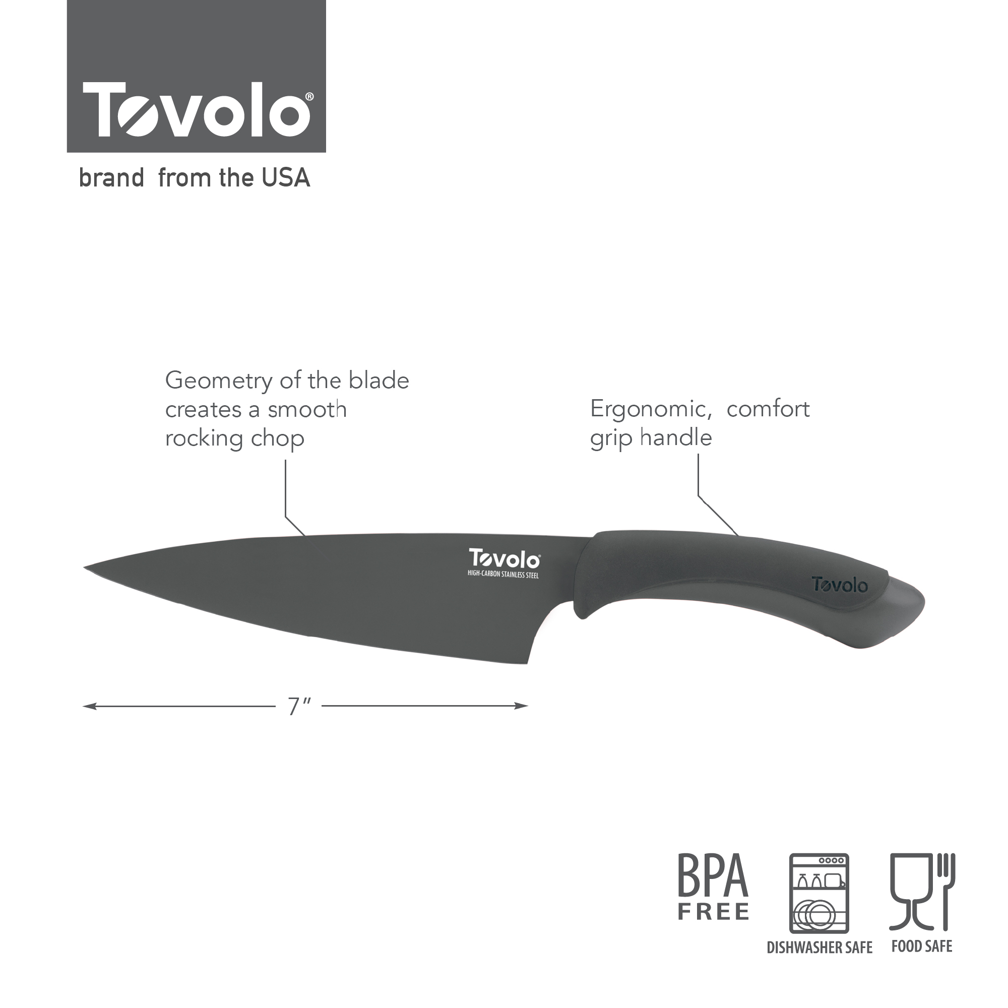 TOVOLO COMFORT GRIP 7" 廚師刀 | COMFORT GRIP 7" CHEF KNIFE