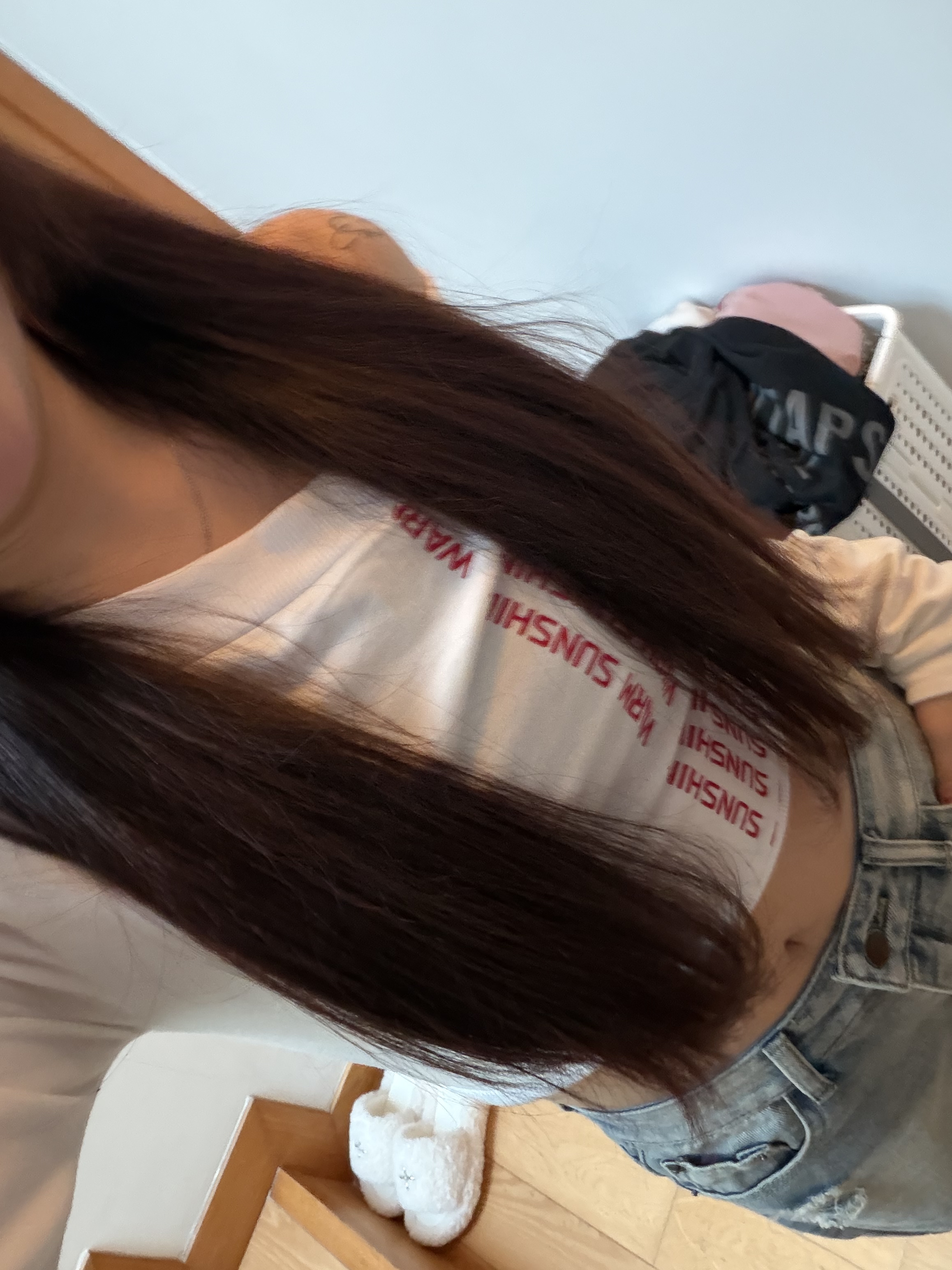 韓國撞色字句短身一字膊