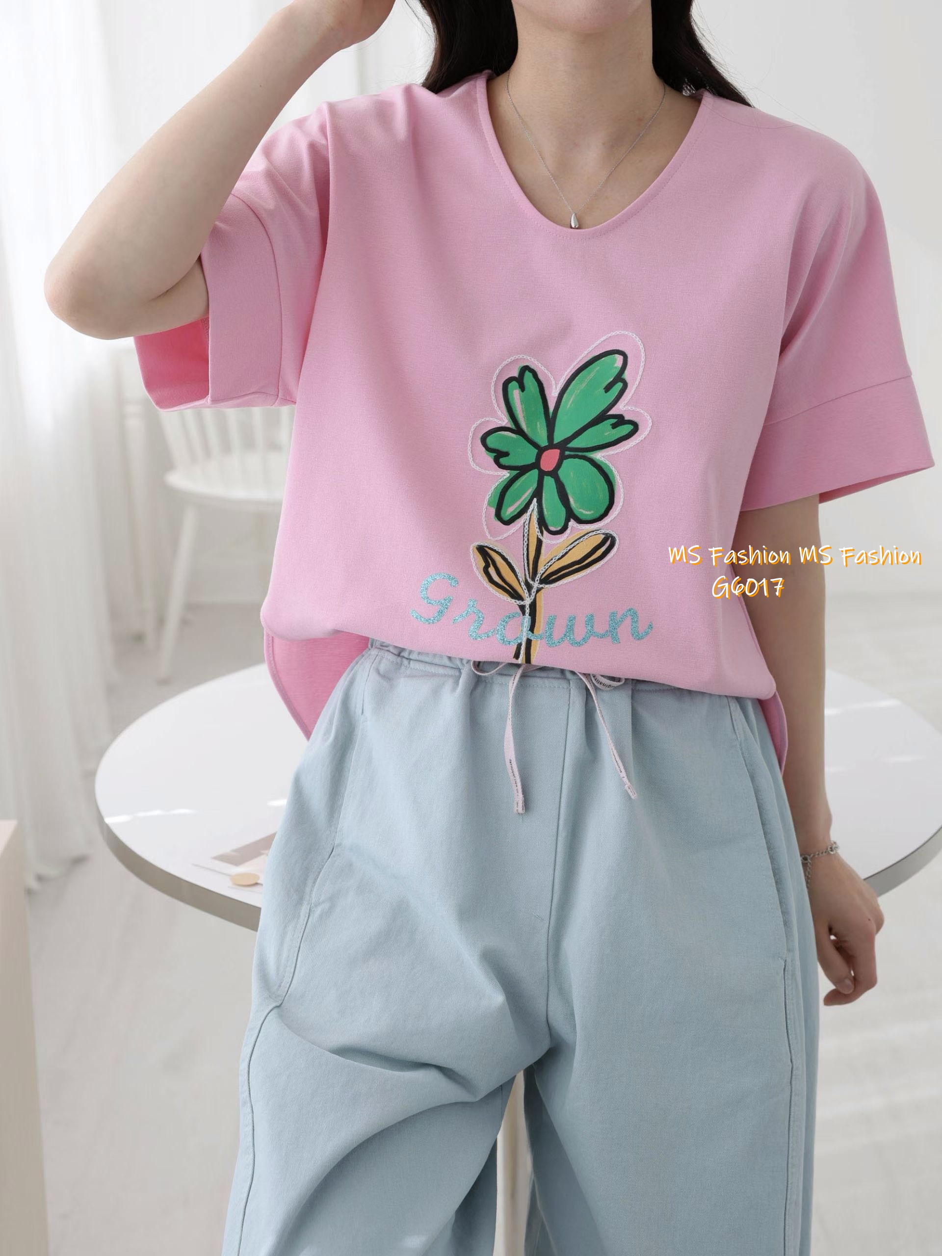 G6017 韓國🇰🇷靚色花花print top