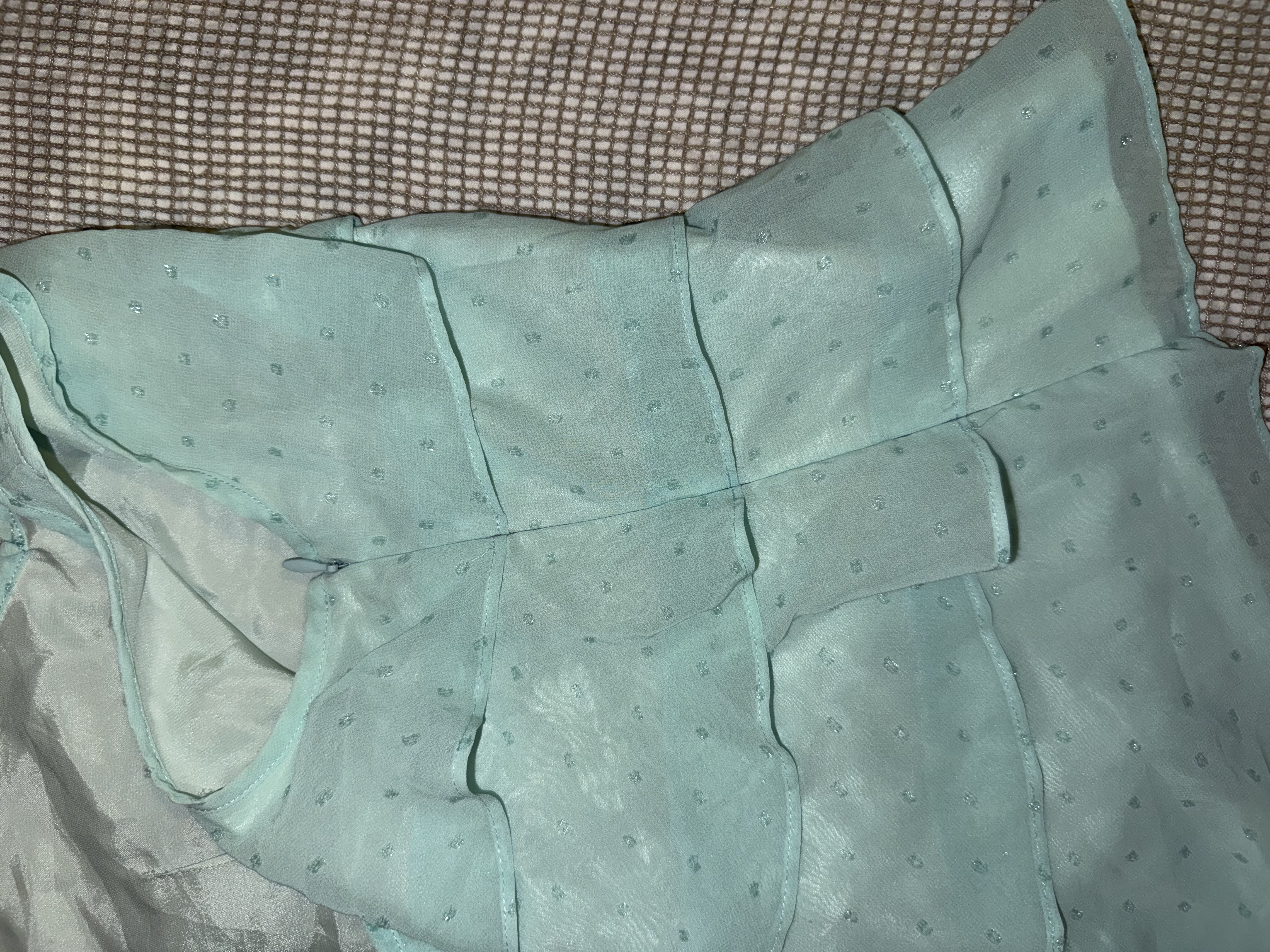 Water Blue Ruffle Layered Vest