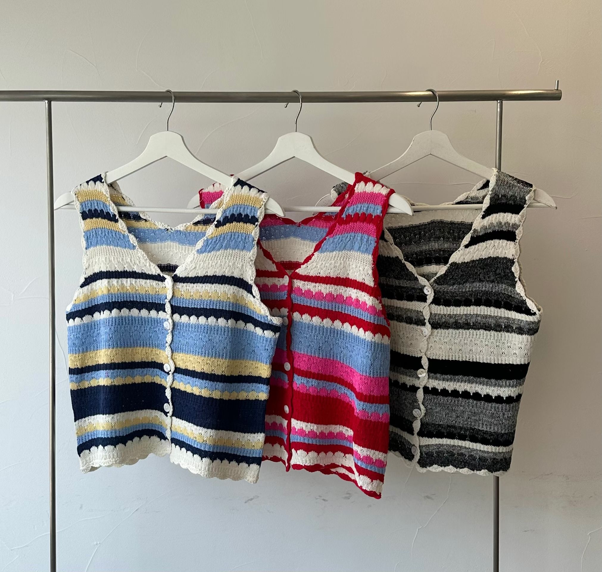 Colourful knit vest