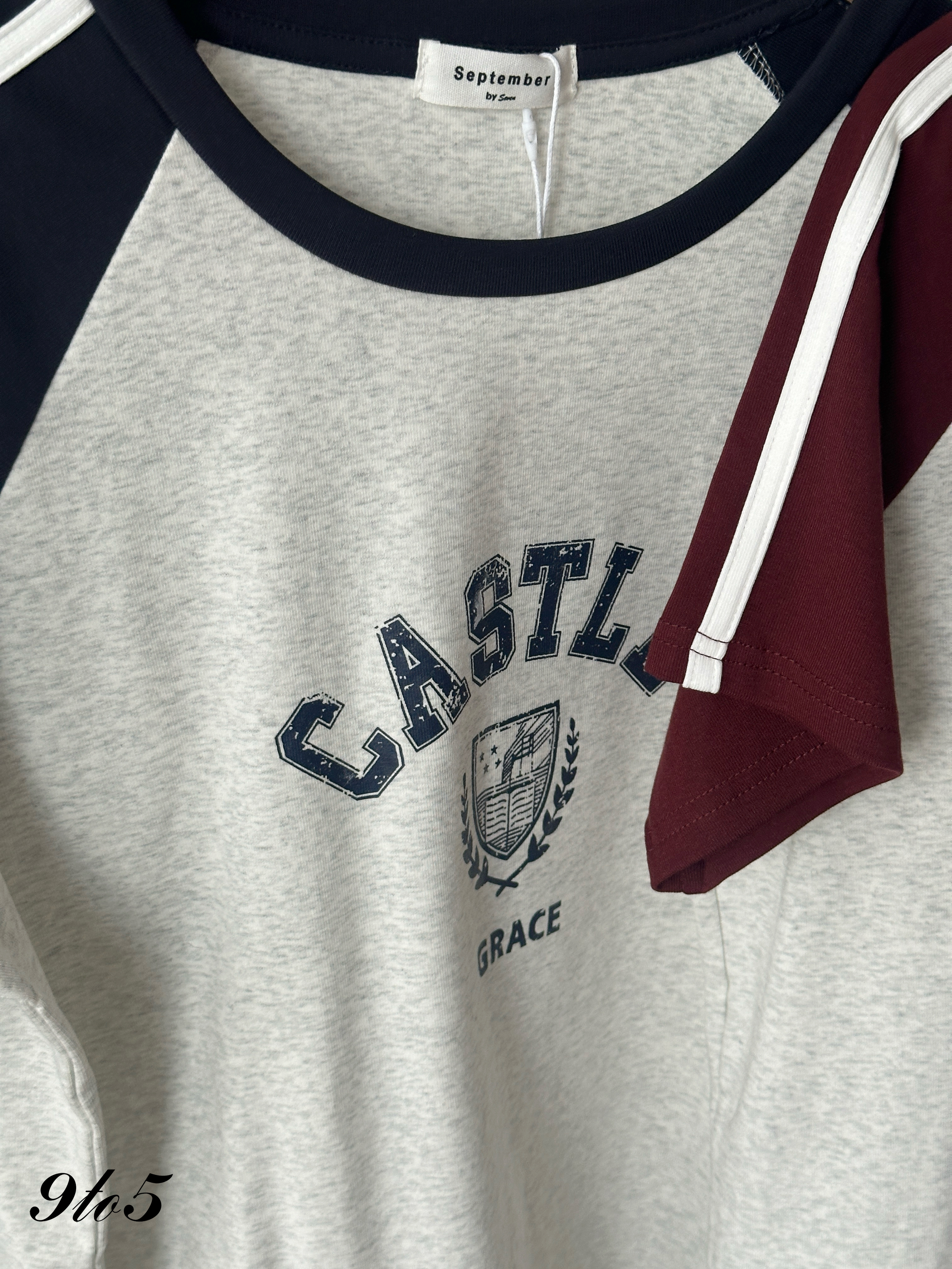 T4227 Contrast Raglan Sleeve Tee - 5 Colors 