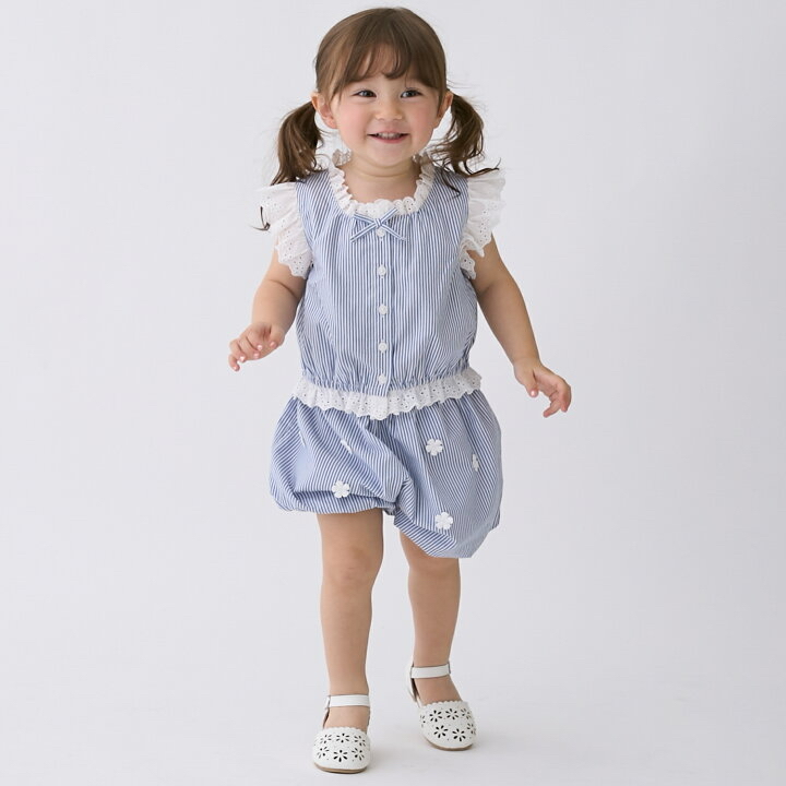 🇯🇵預訂 日本直送🇯🇵 Petit Main 三色優雅蕾絲條紋波點上衣