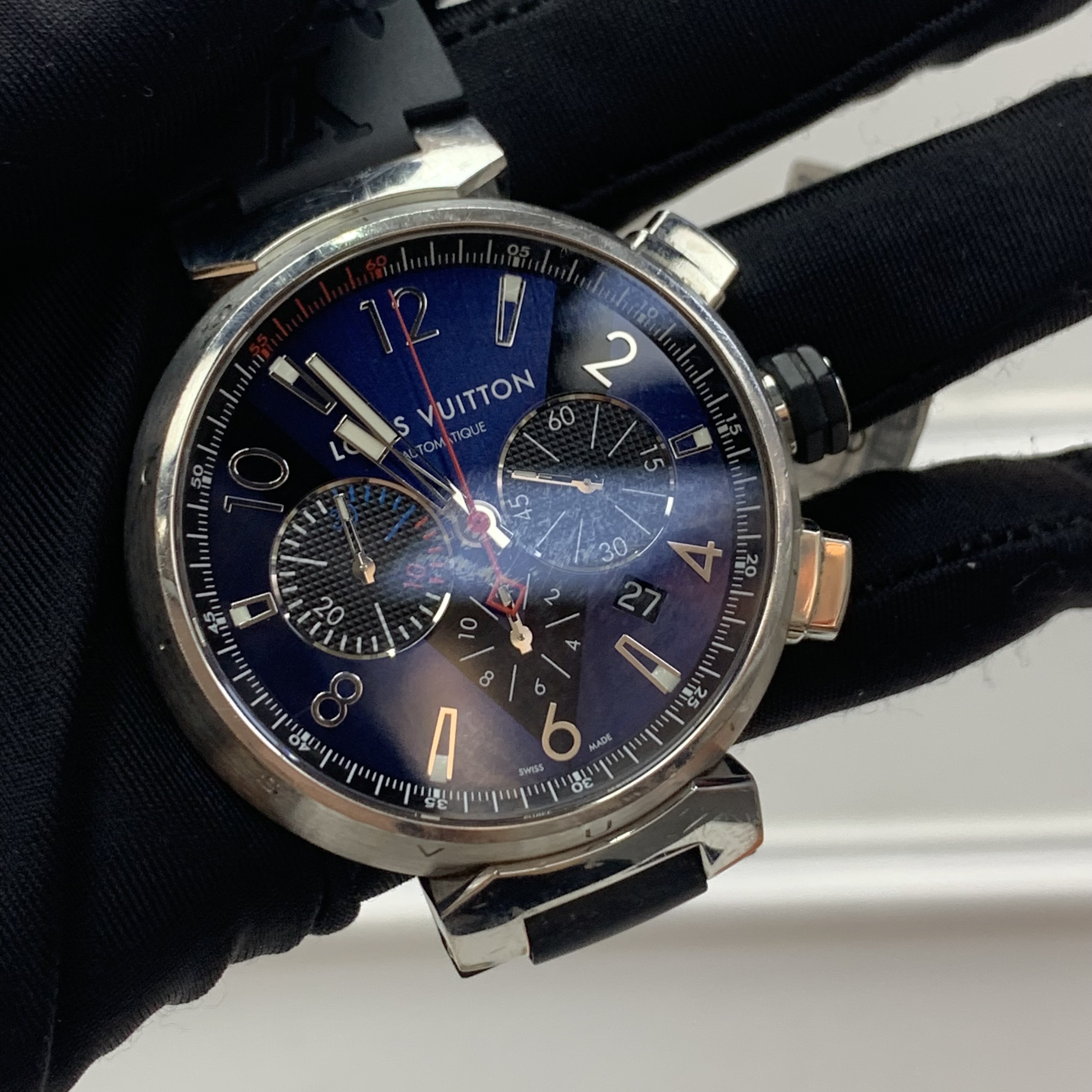 LV Tambour Q102V自動機械 44mm錶面