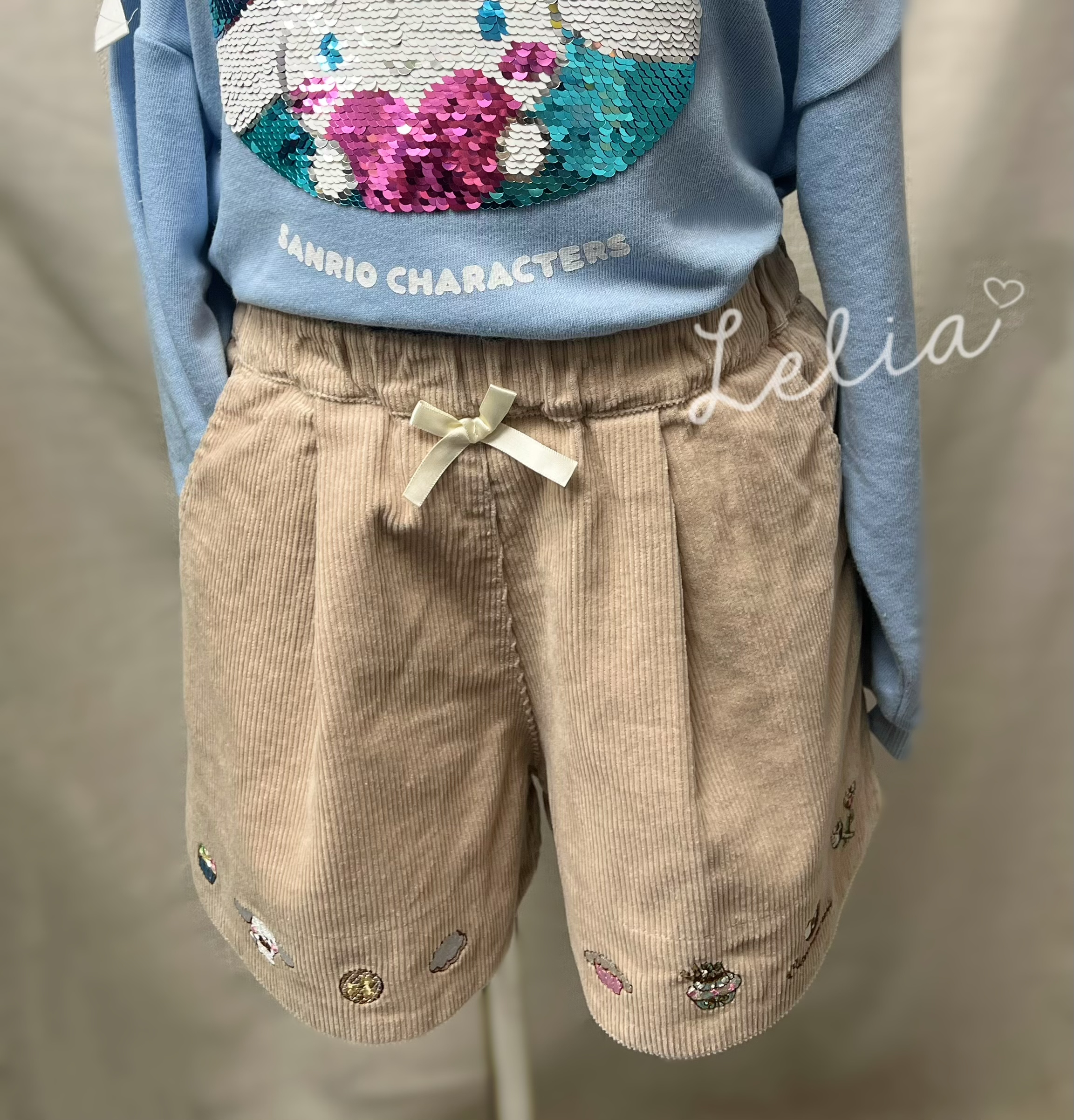▫️現貨▫️anyFAMxSanrio 登芯絨短褲Melody Kuromi 玉桂狗