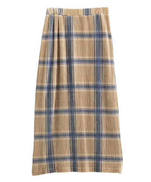 絲絨格紋直身裙