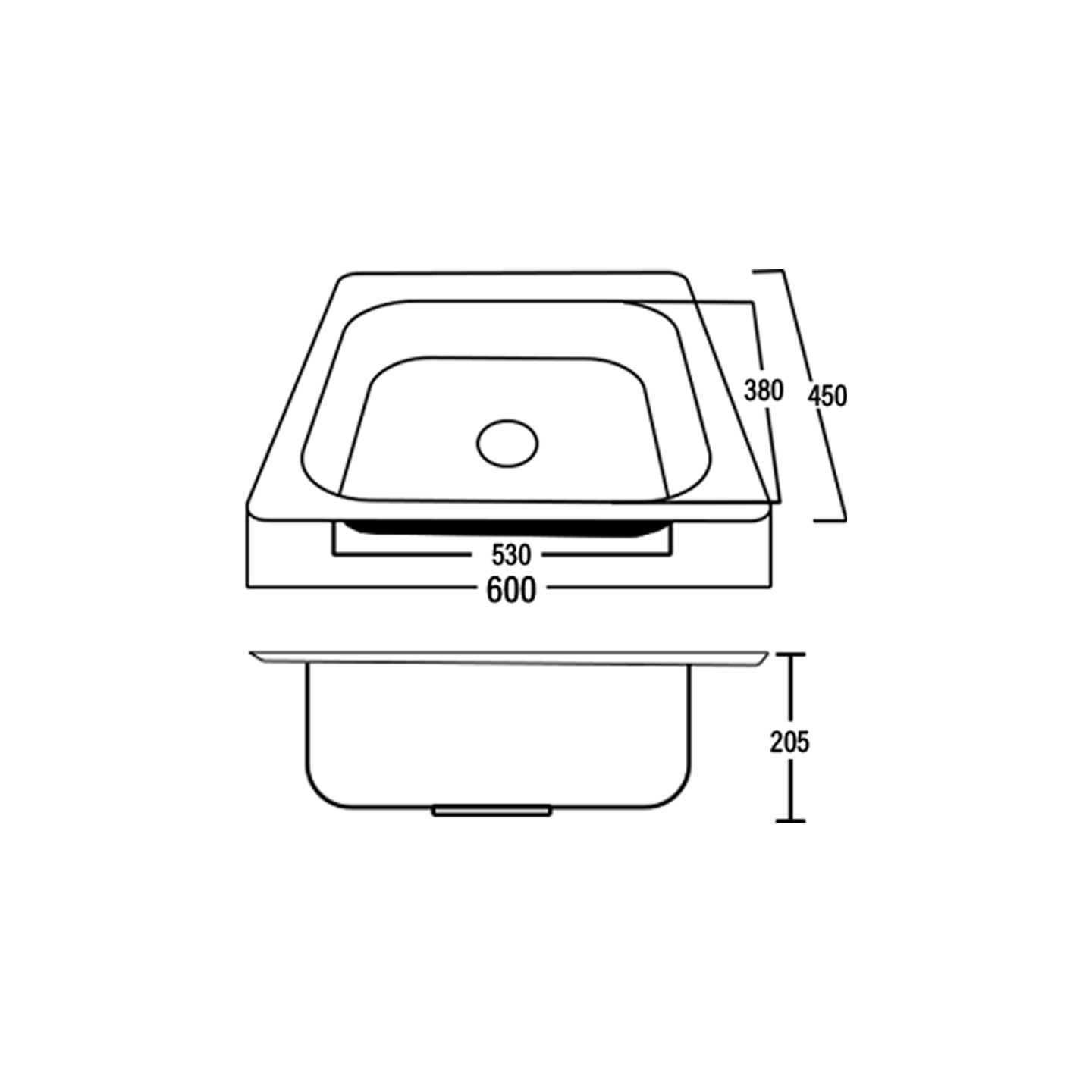 Rabico Stainless Steel Nano Black Single Bowl Kitchen Sink (6045-Nb#) W66-4NB