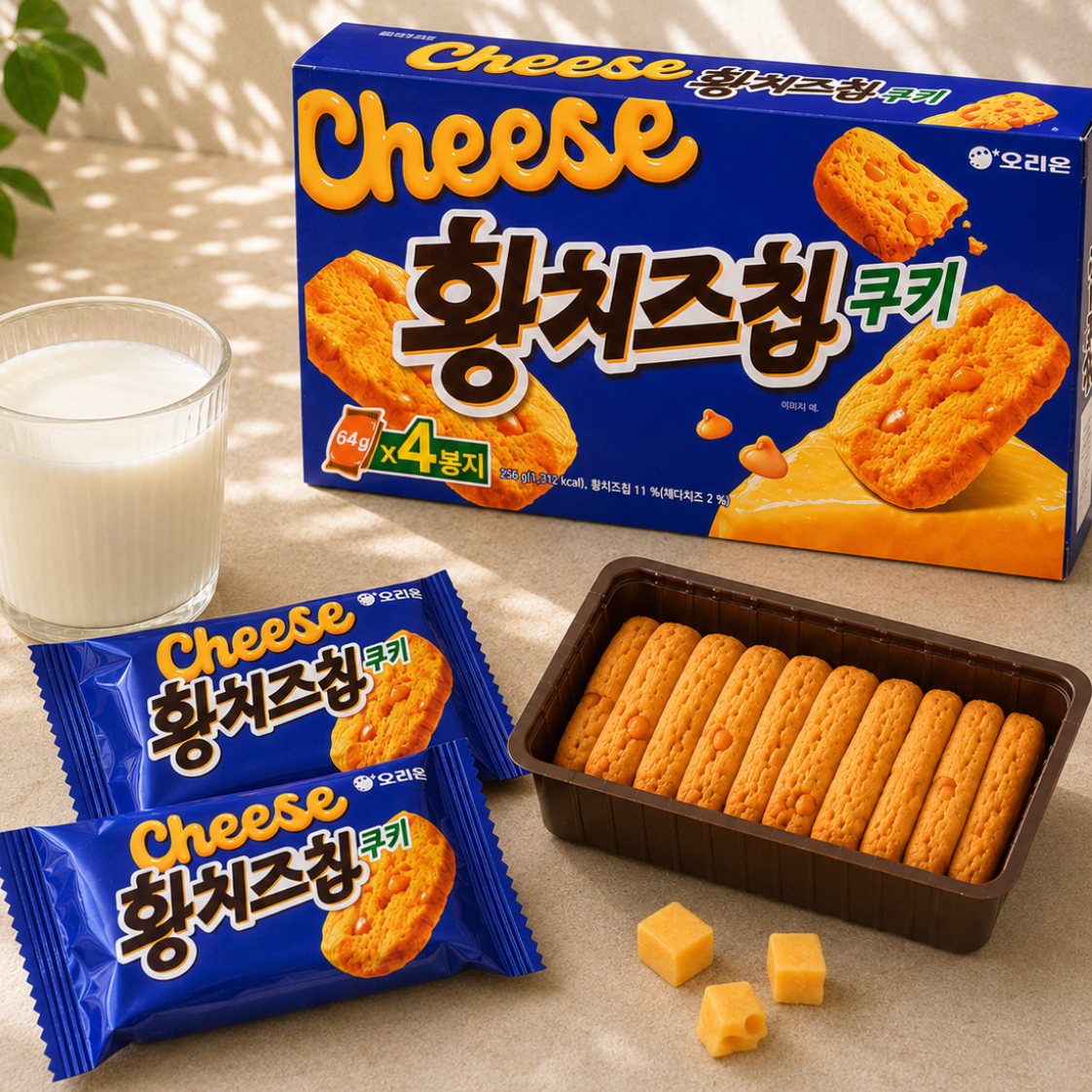 韓國 Orion 濃郁車打芝士 切片餅乾｜Cheddar Cheese Biscuits 