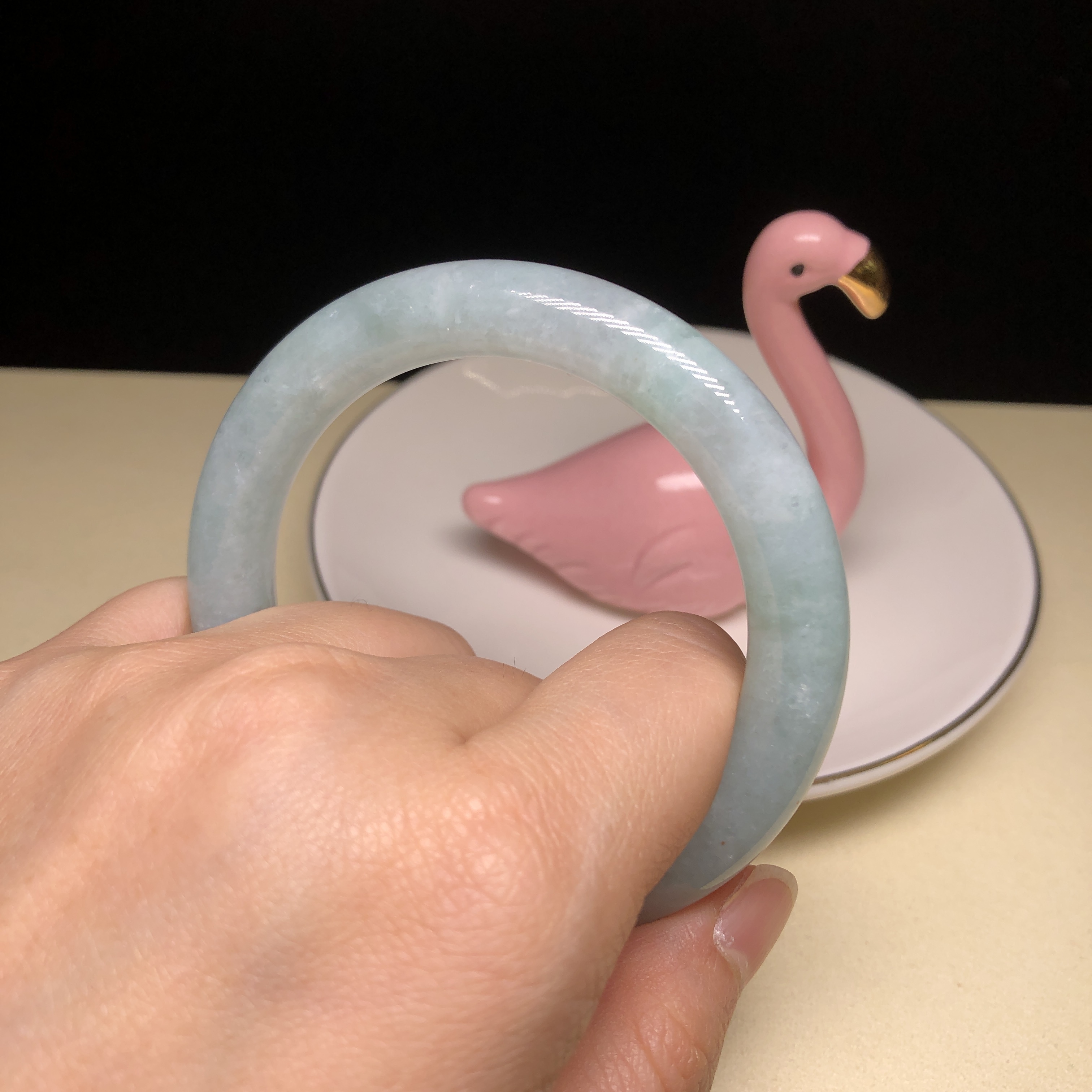 木那湖水綠圓鐲54.mm C06174