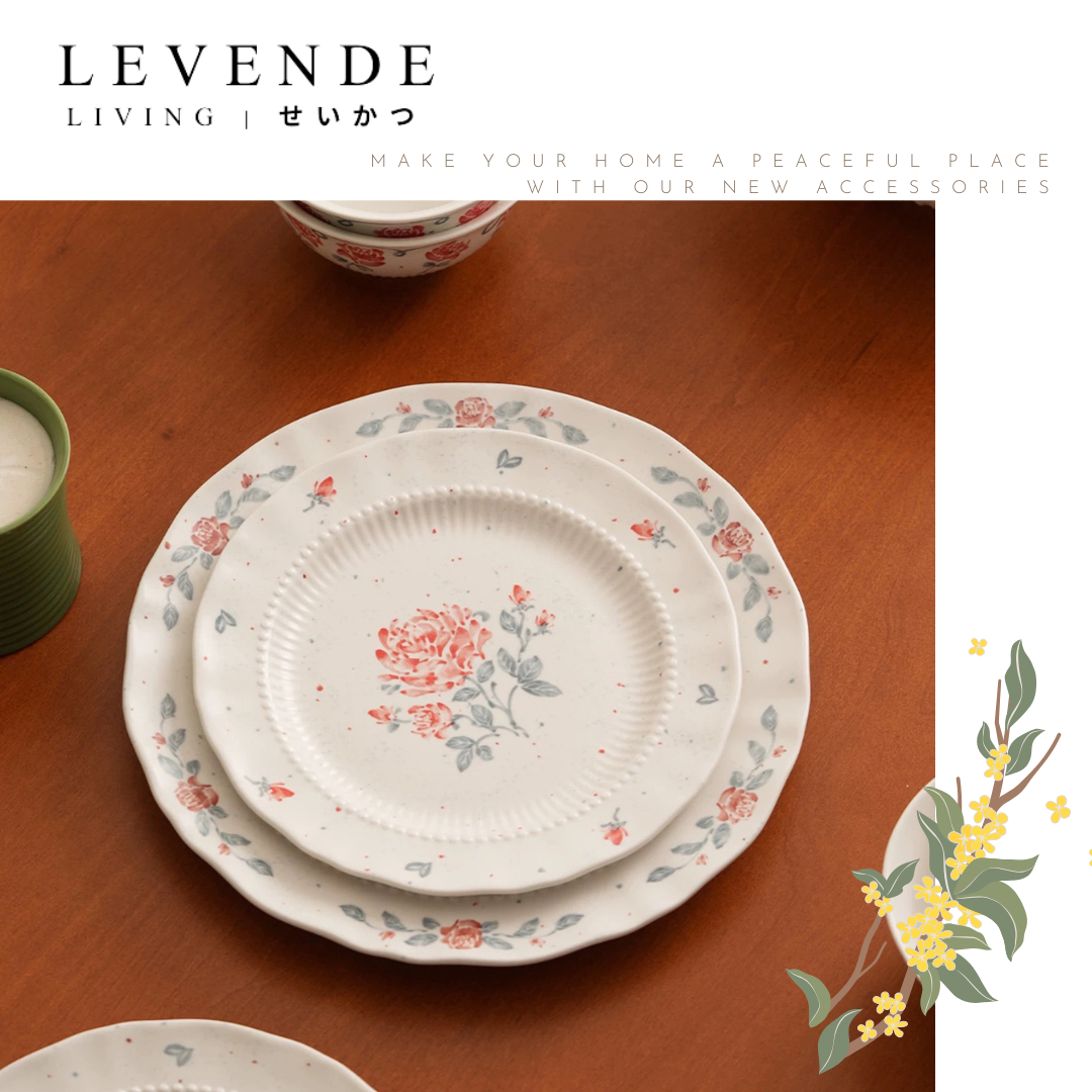 Levende復古月季花餐具