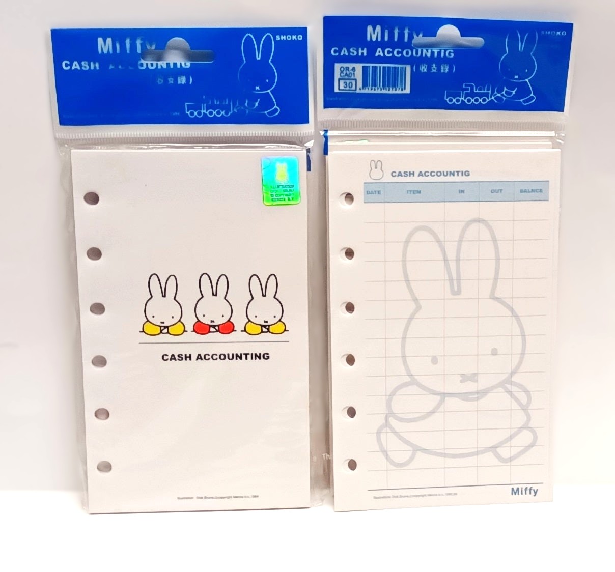 六孔記事簿內頁加頁紙-CASH ACCOUNT  (OR-6CA01)