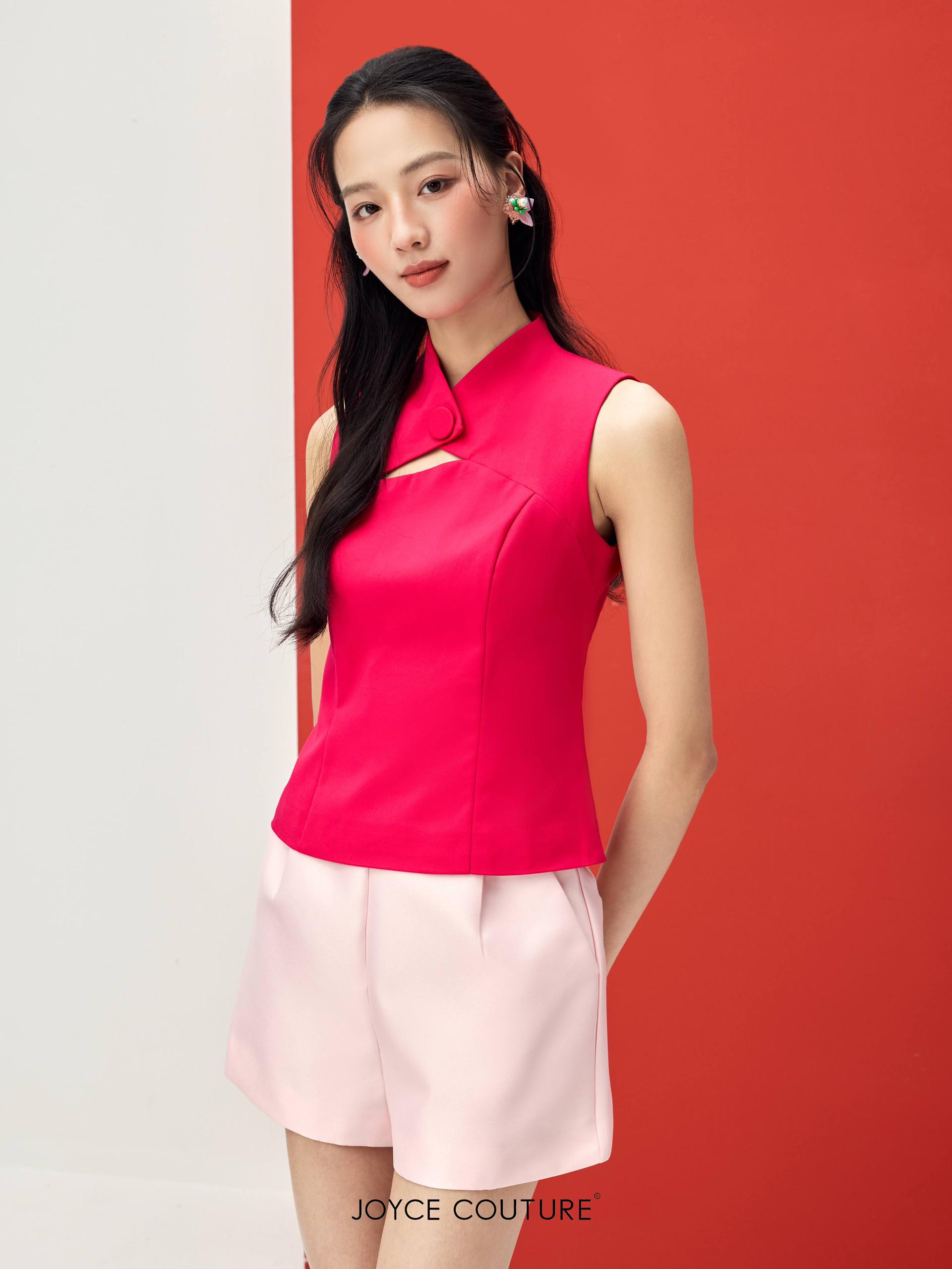 无袖前面露胸上衣 T0757