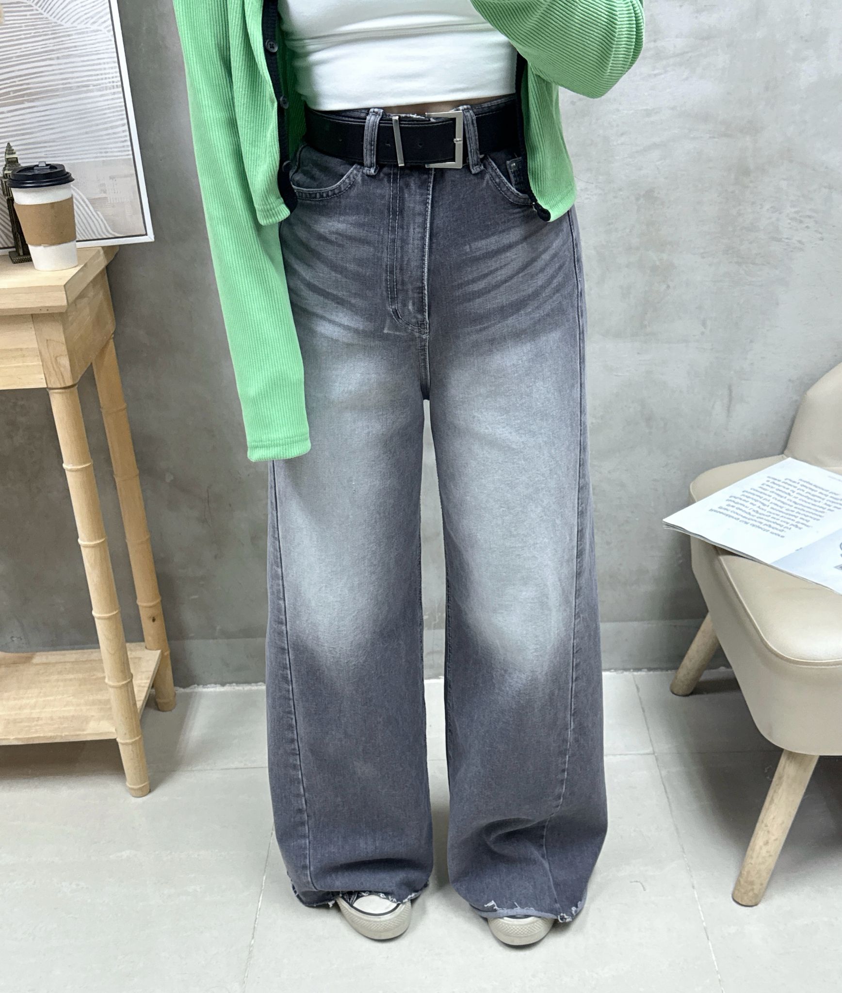 B14 雙層腰牛仔褲