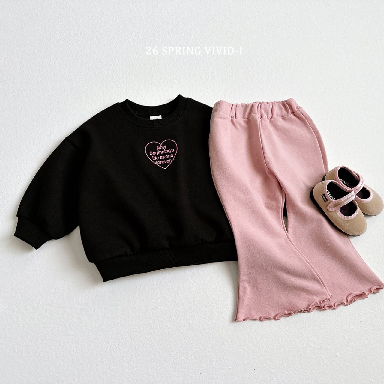 🌸預訂 韓國直送🌸🇰🇷VIVIDI四色純色毛圈花邊喇叭褲