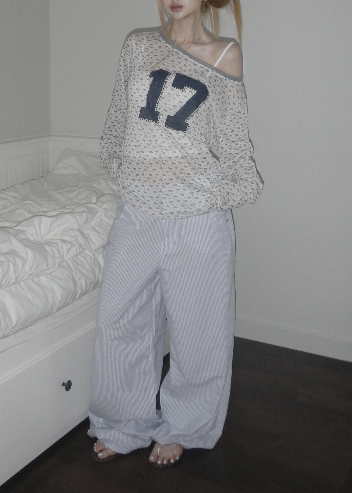 Vintage Floral Print Slouchy Top