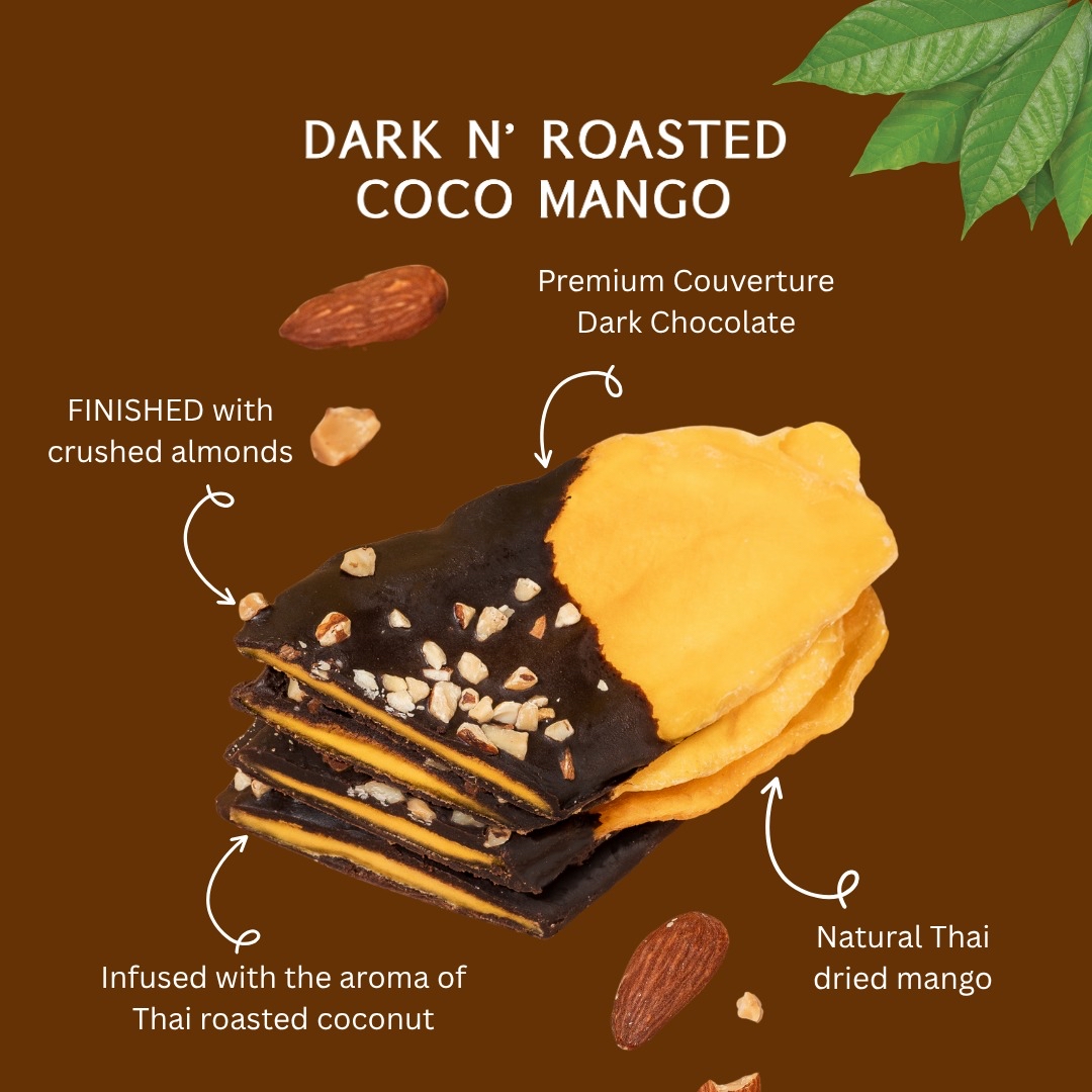 泰國🇹🇭直送@限時預購🔛Siam’s Royal黑朱古力杏仁芒果乾