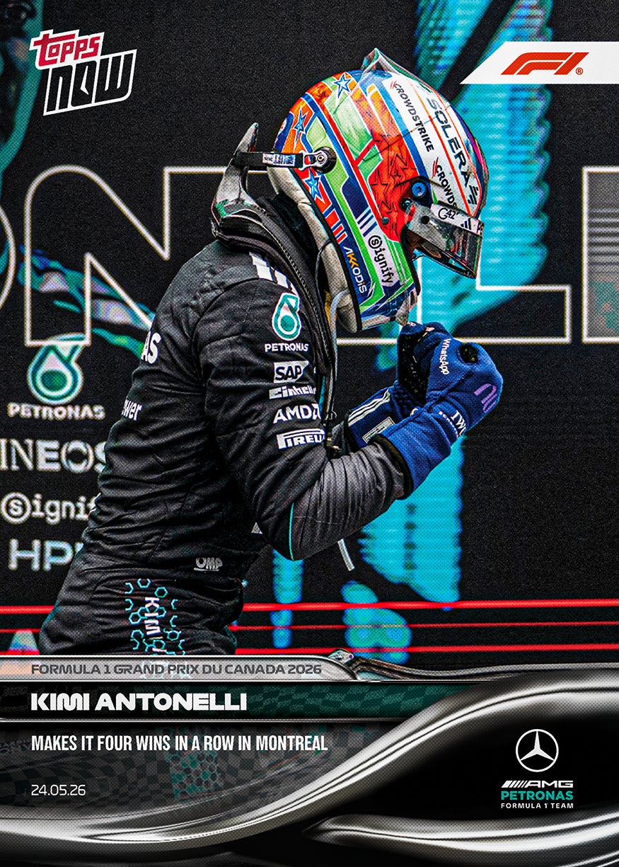 Kimi Antonelli - 2026 F1 Topps NOW® #29 Canadian GP 四連勝贏車卡｜PR 12,552