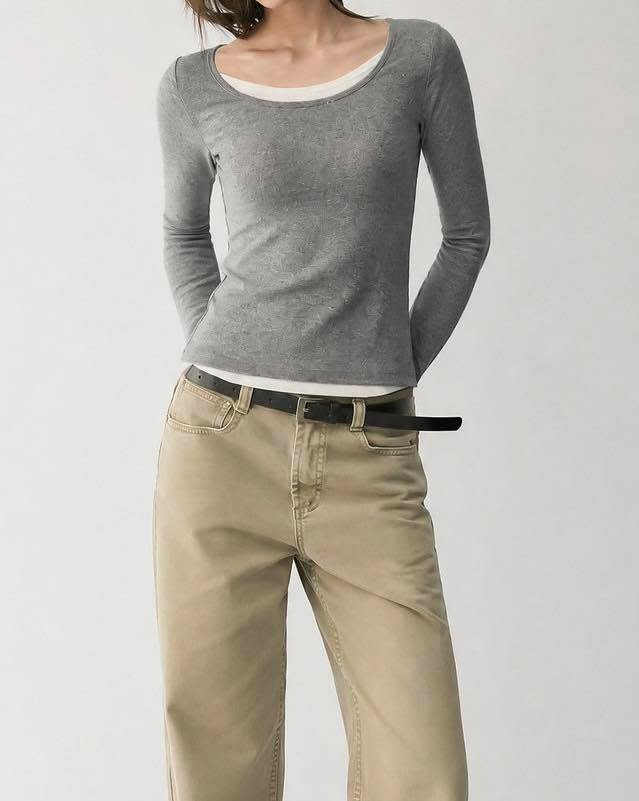 假2件fit size Top