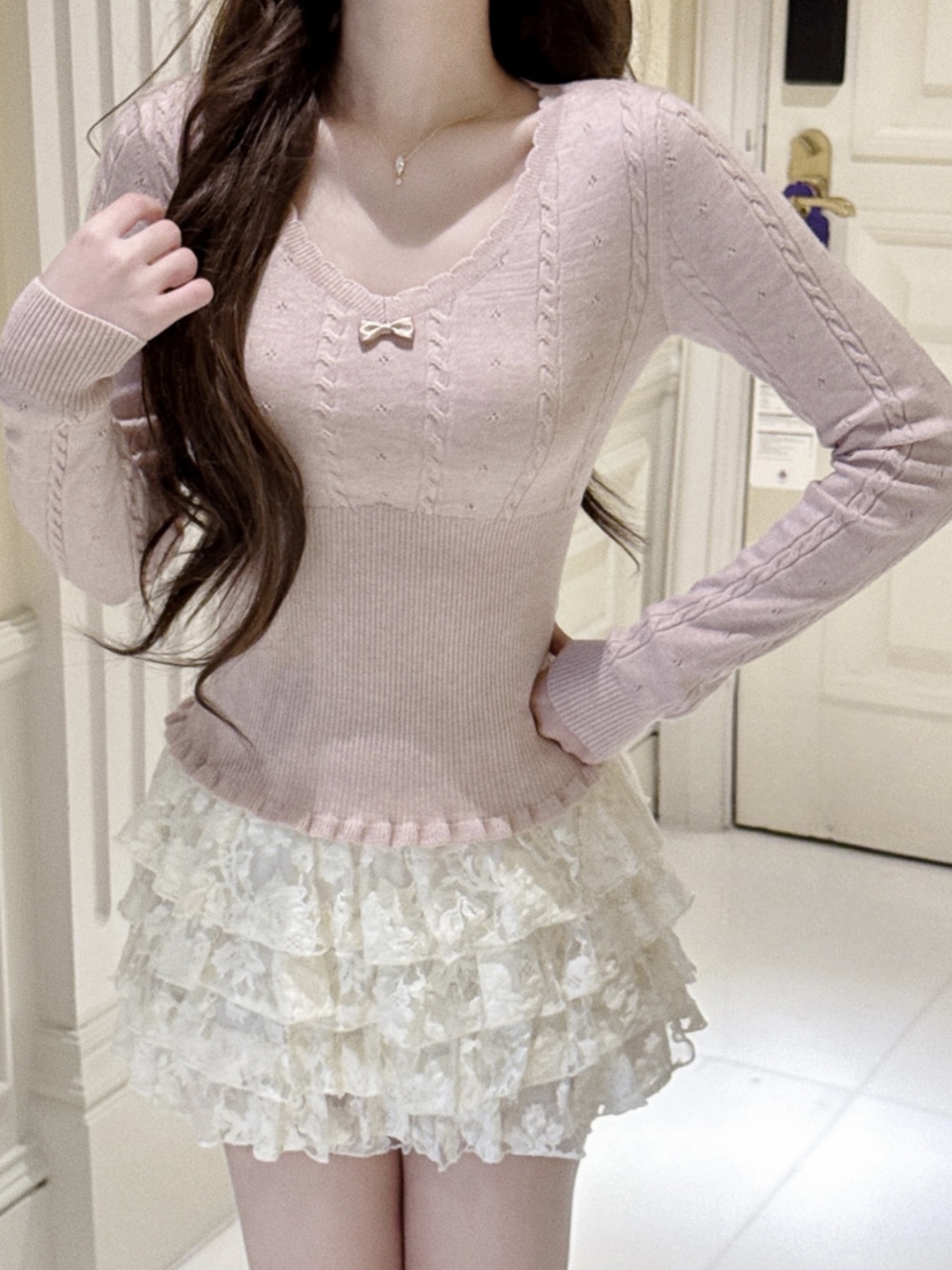 4400 法式针织上衣