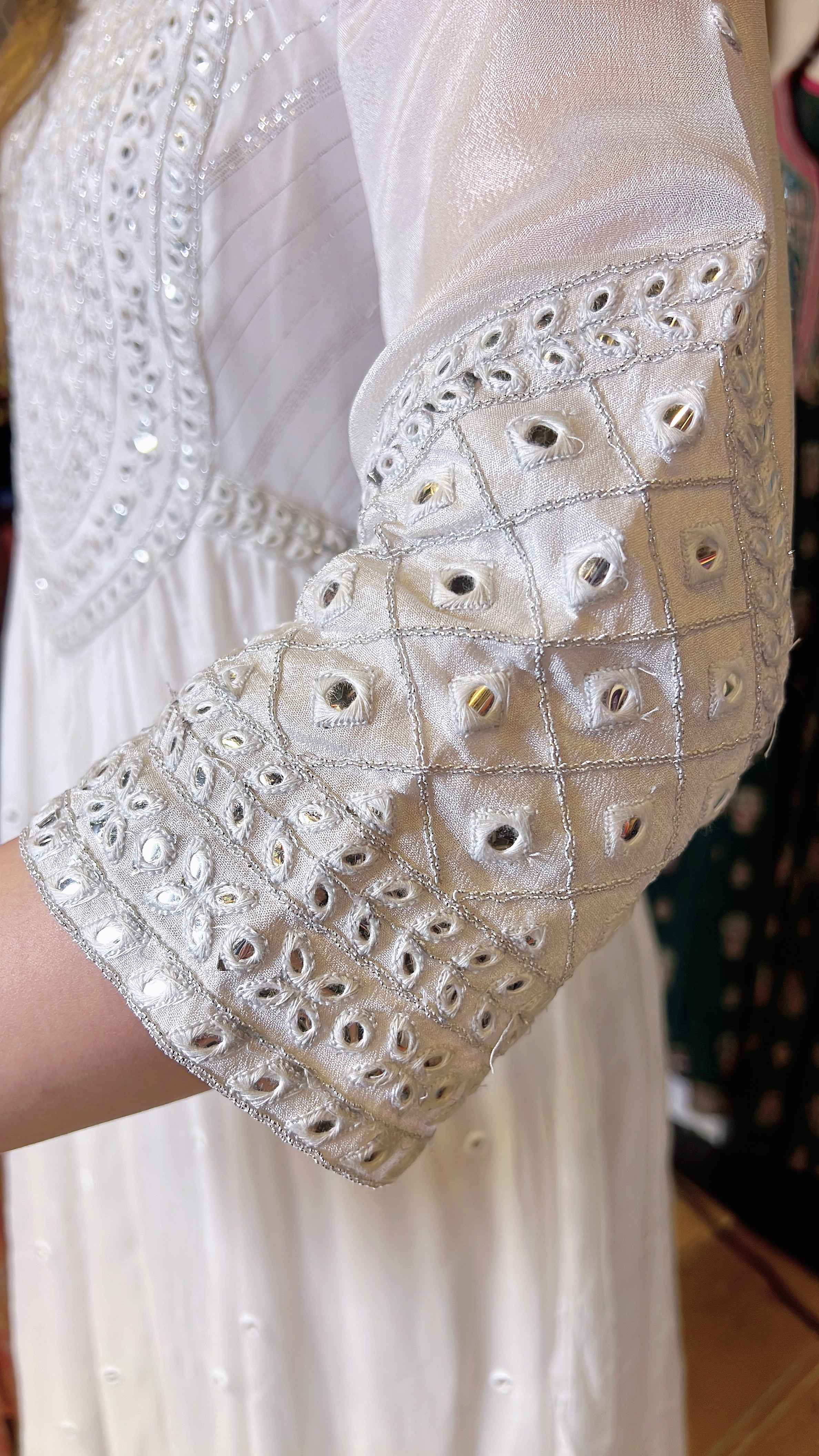 Pure White Chiffon Emb. OP 50" #396