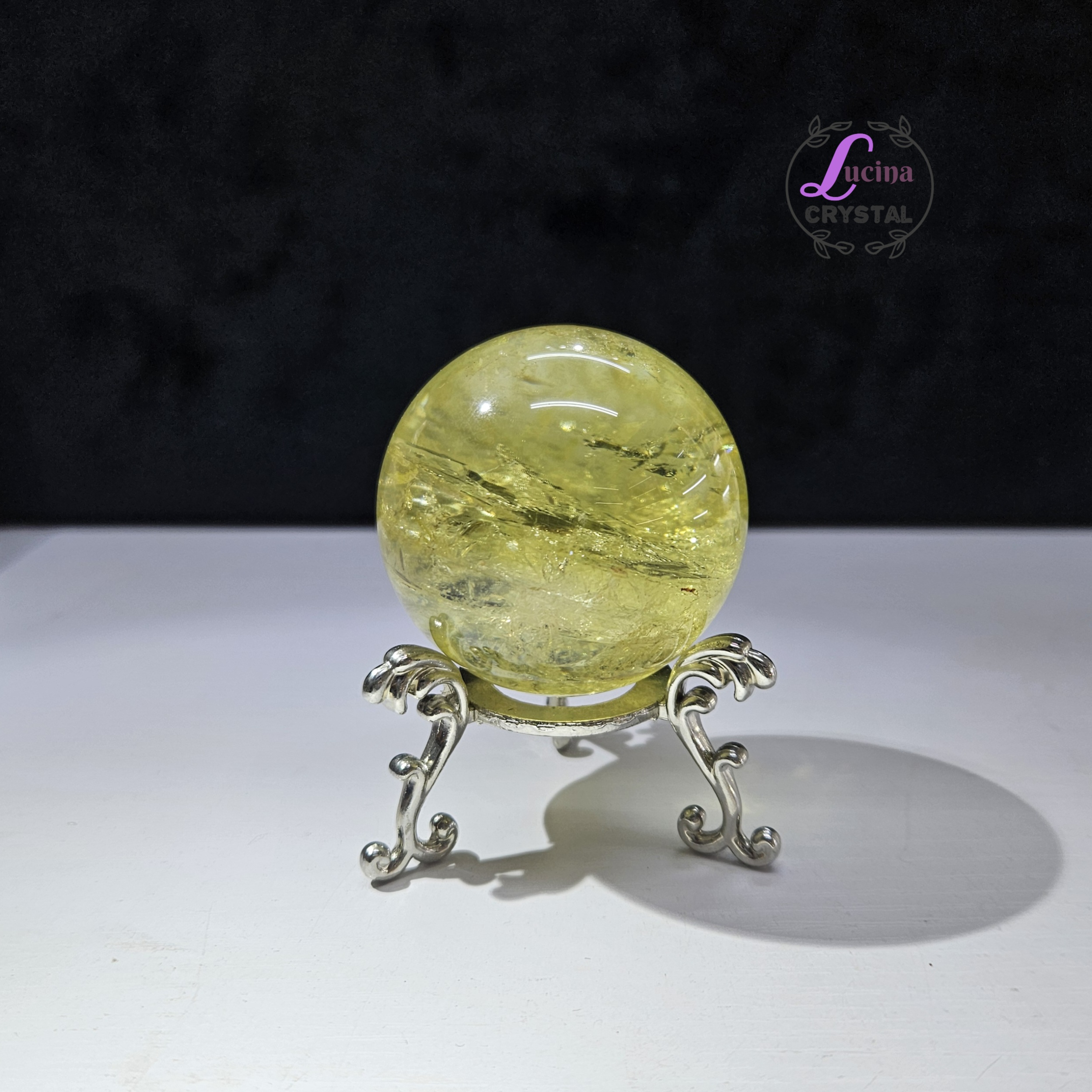 (Co#J330)黃水晶球/Citrine Sphere 