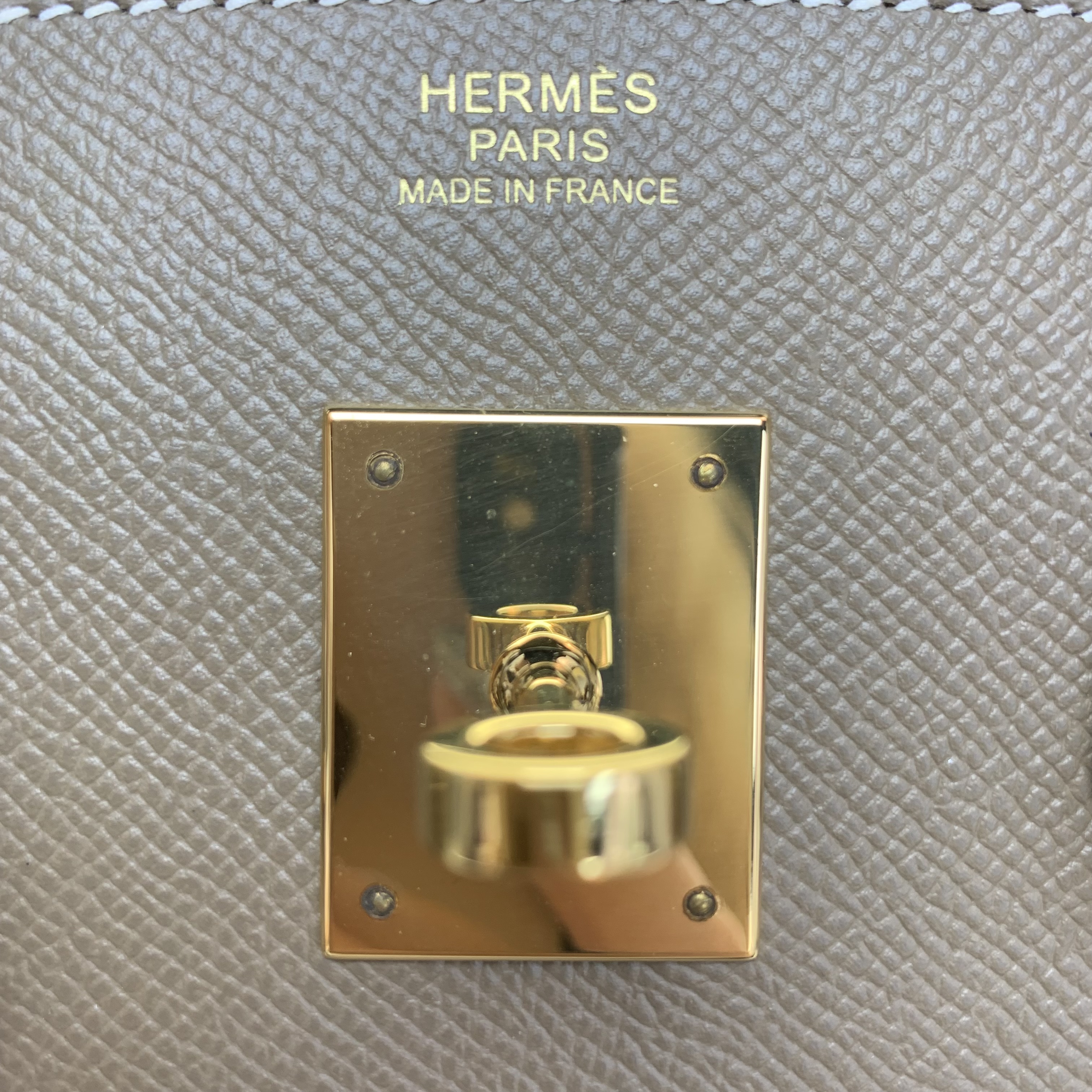 Full set Hermes Birkin30 大象灰金扣 Y刻印